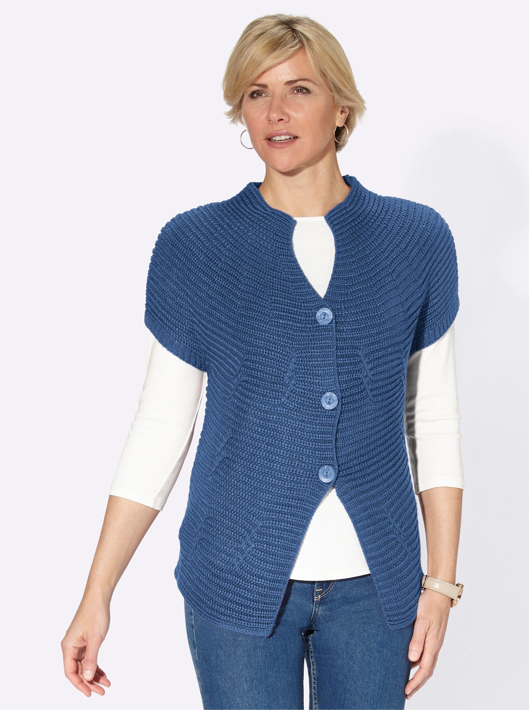 jeansblau WITT Strickweste WEIDEN