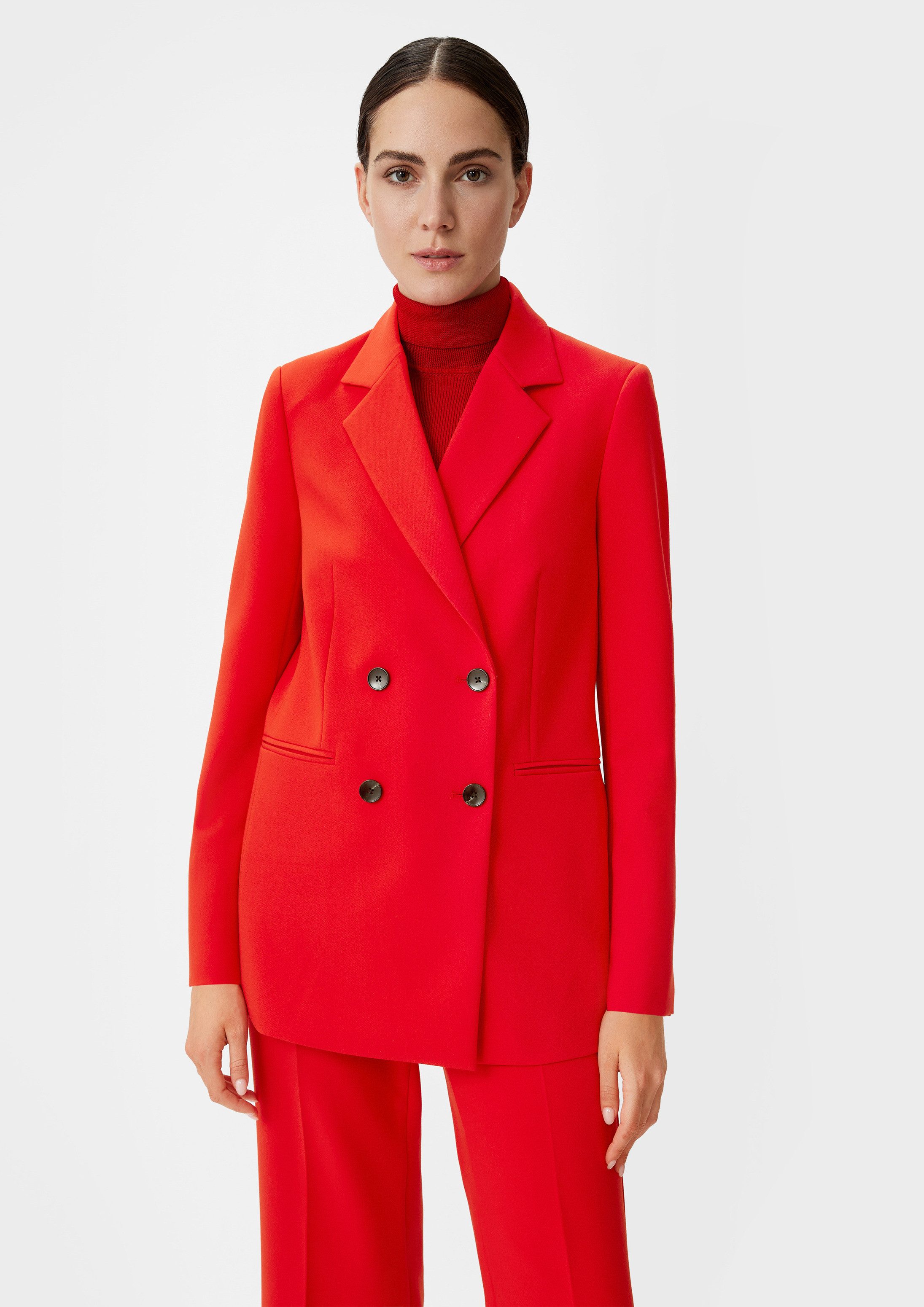 comma Jackenblazer Indoor-Blazer Longblazer aus Viskosemix