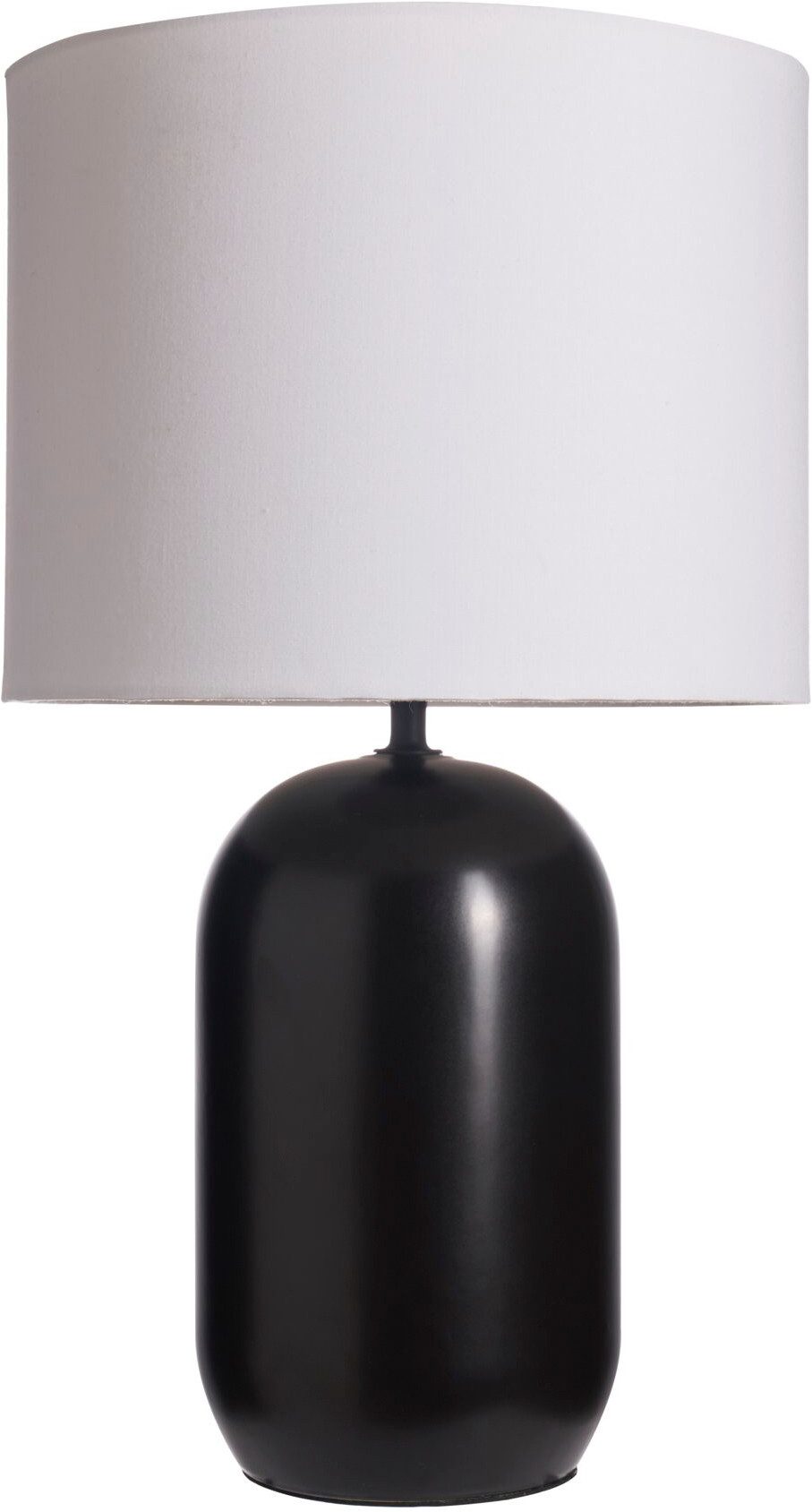 Pauleen Tischleuchte Mystic Shine max 20W E14 Weiß/Schwarz 230V Stoff/Keramik, Ein-/Ausschalter, ohne Leuchtmittel, IP20