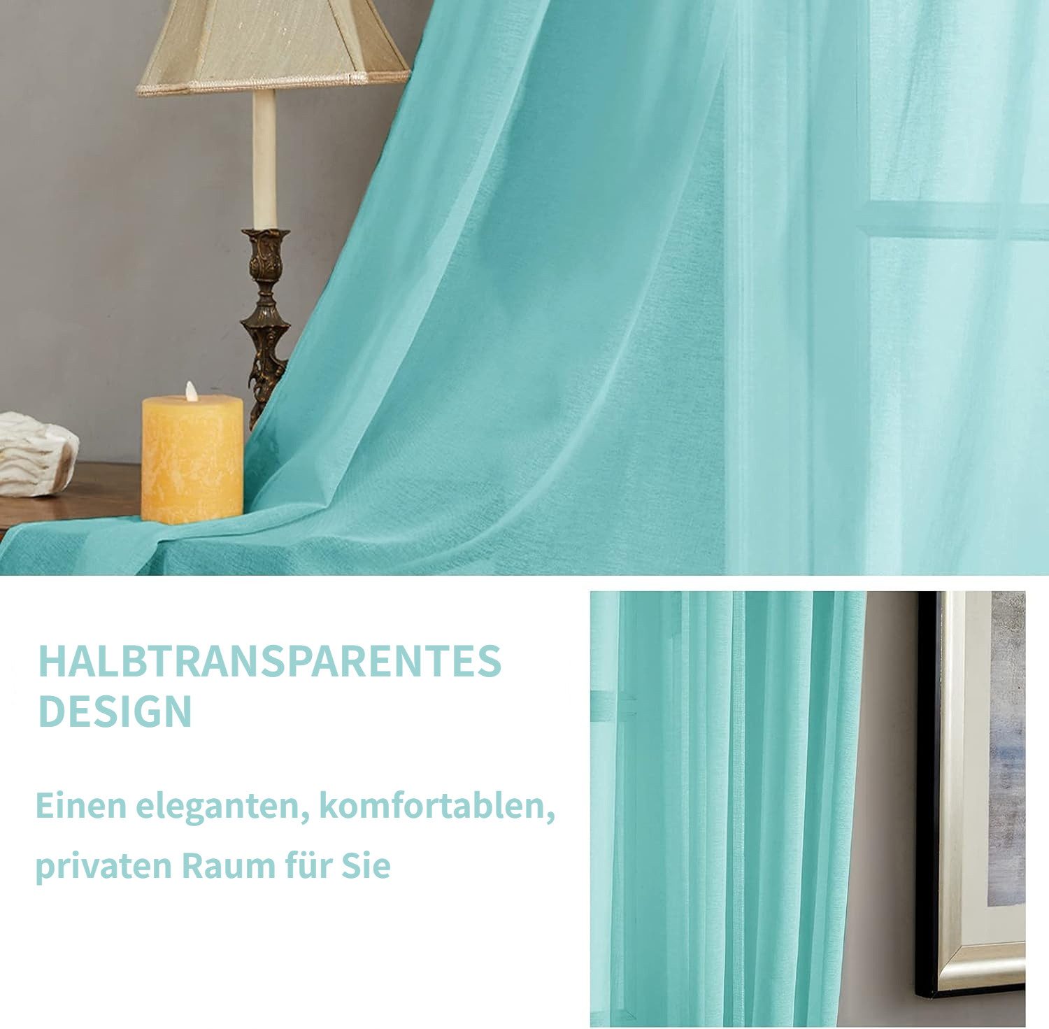 BYSURE Gardine, Ösen (2 St), transparent, günstig online kaufen