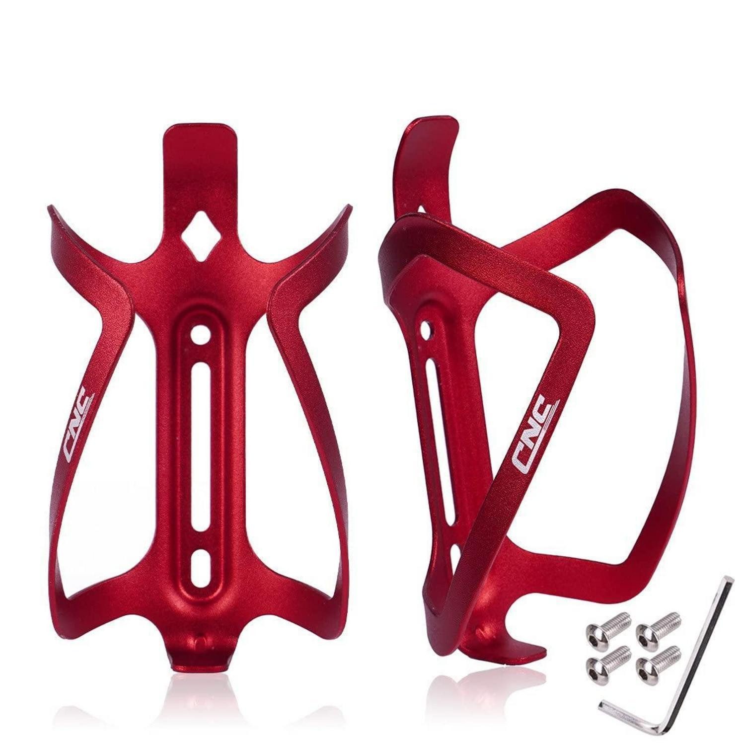 LuxusKollektion Fahrrad-Flaschenhalter Fahrrad Flaschenhalter CNC Getränkehalter MTB Rennrad Rot, (2-St)
