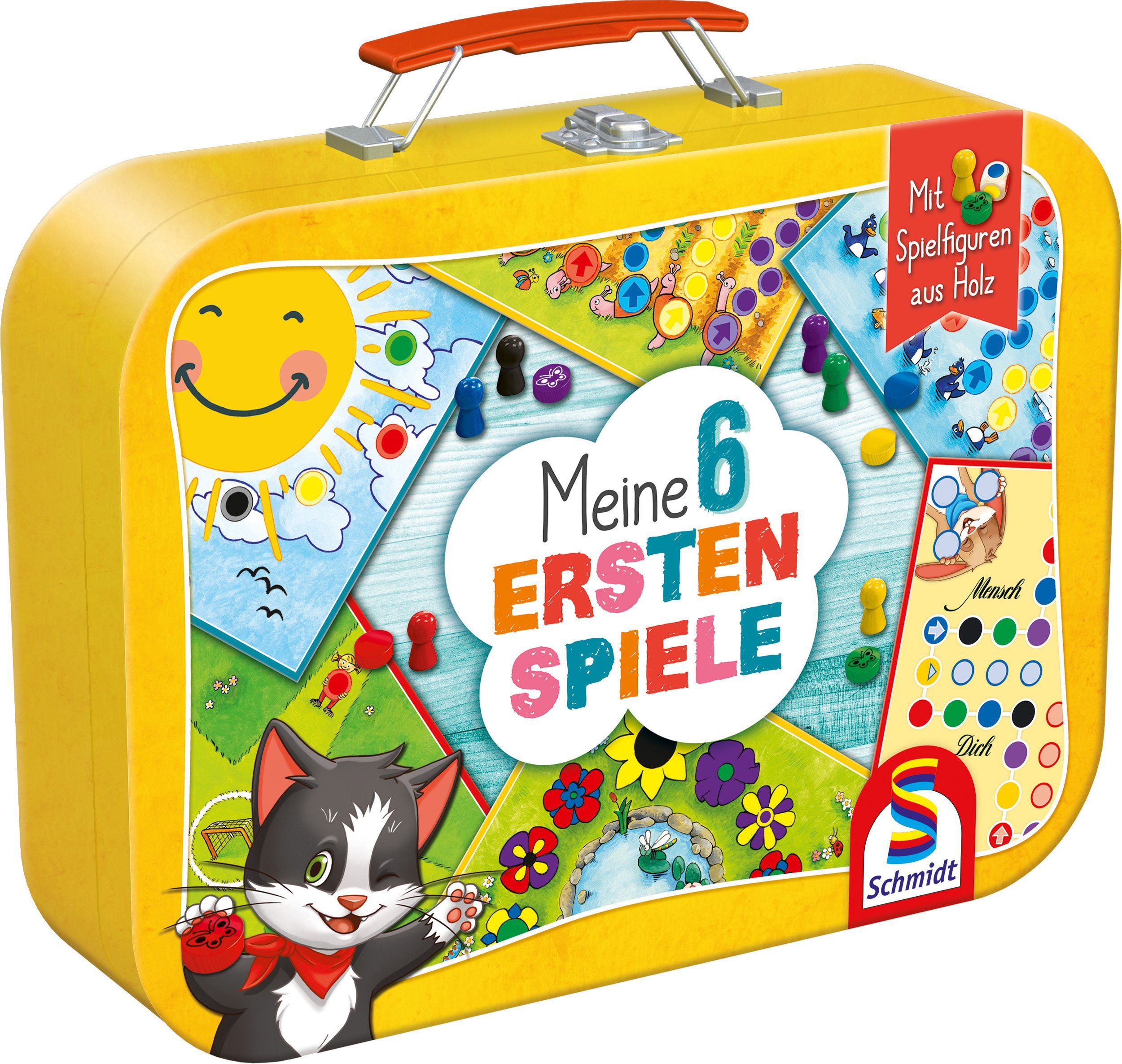 Image of SCHMIDT SPIELE (UE) Meine 6 ersten Spiele im Metallkoffer Kinderspielesammlung, Mehrfarbig