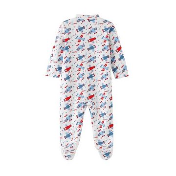 suebidou Pyjama Baby Schlafanzug Overall mit süßem Alloverprint Flugzeuge