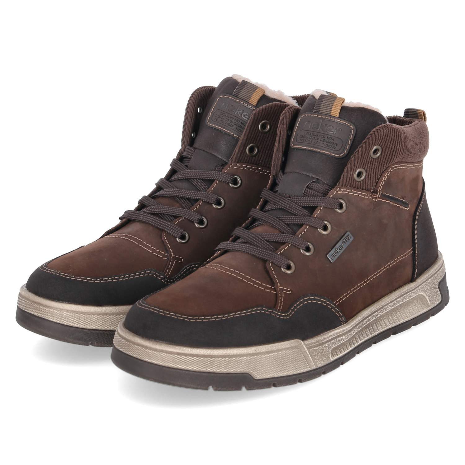 Rieker Rieker Wintersneaker 36042-25 Herren Leder und Synthetik brown Schnürstiefel