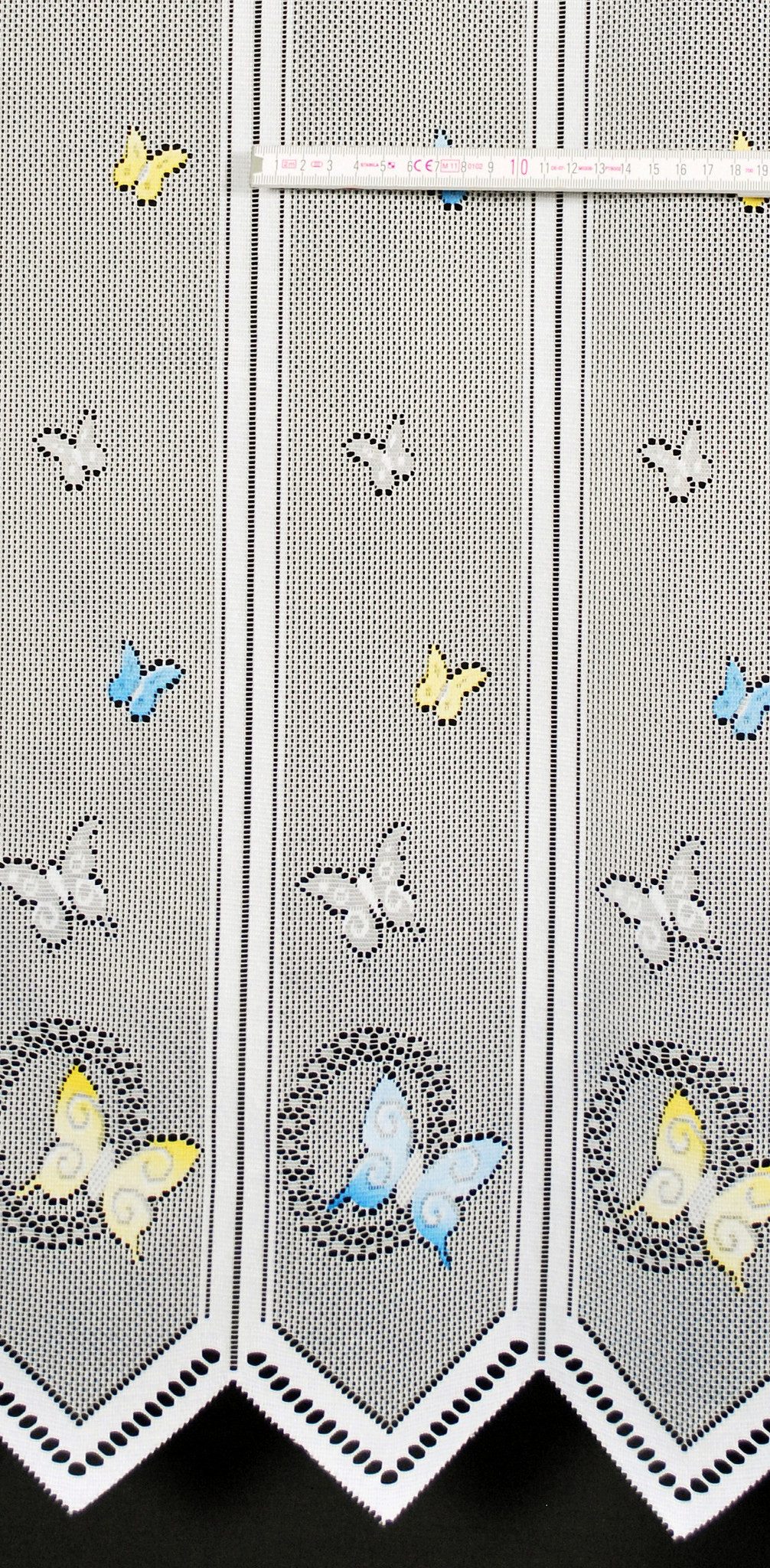 Gardinen Kranzusch Scheibengardine Schmetterlinge, Stangendurchzug, transpa günstig online kaufen