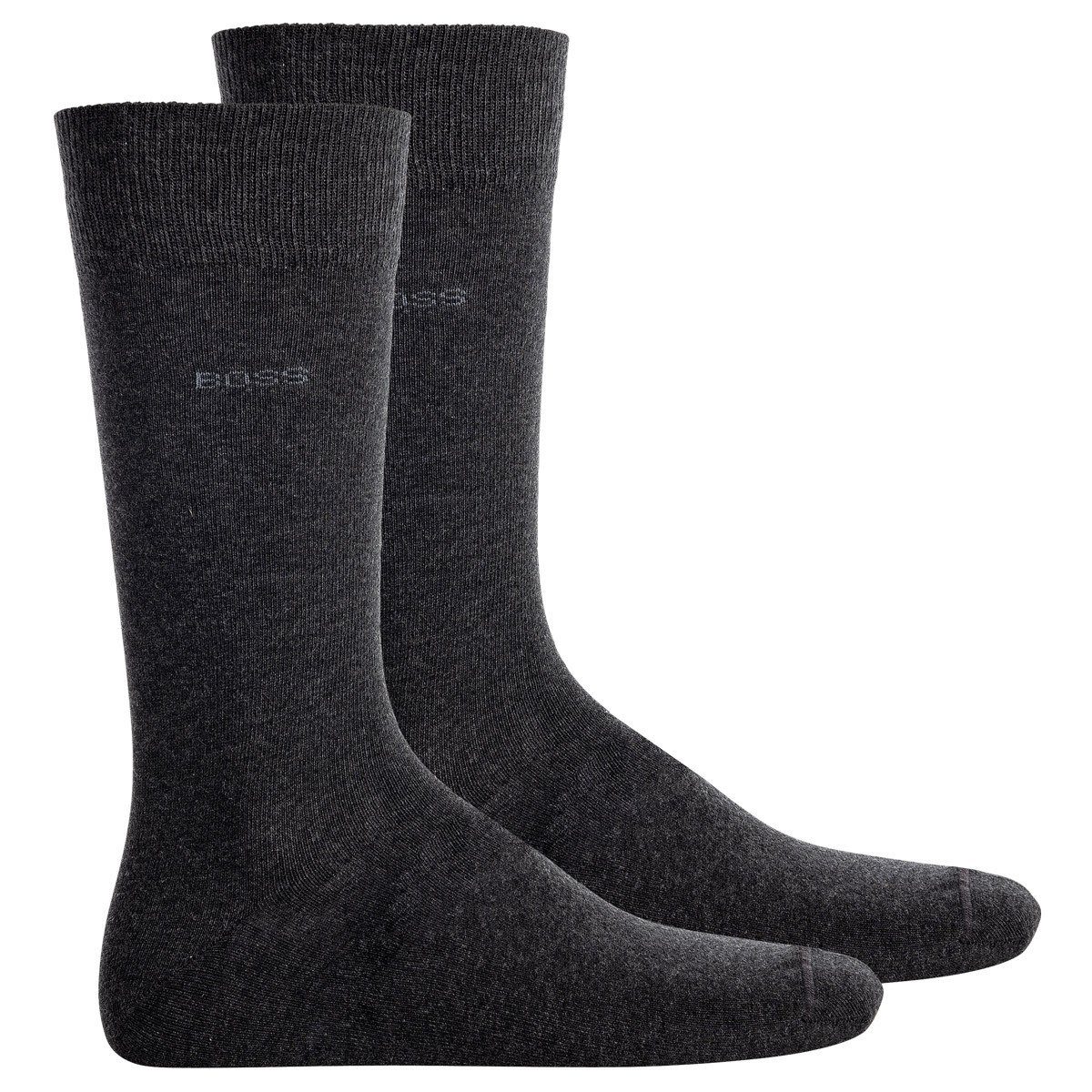 BOSS Kurzsocken Herren Socken, 2er Anthrazit Uni Pack - 2P CC RS