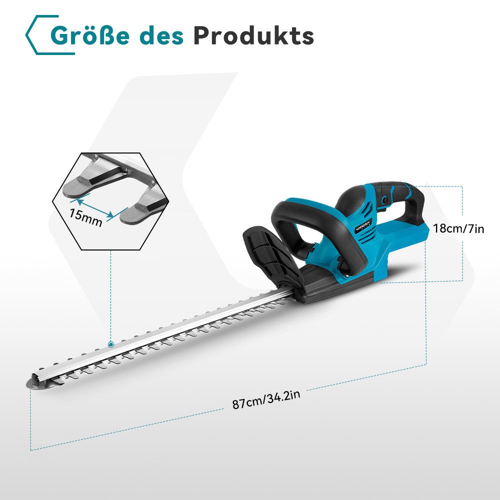 ONEVAN Akku-Heckenschere Akku-Heckenschere, 51cm, 2x Akku, günstig online kaufen