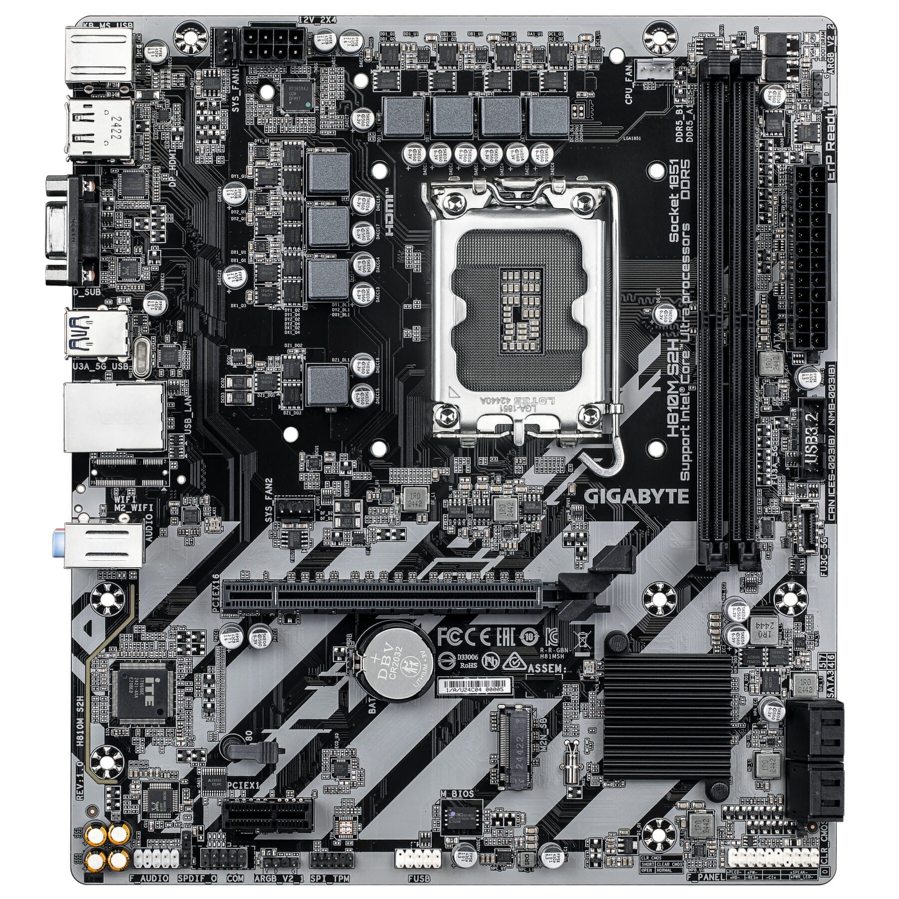 Gigabyte H810M S2H Mainboard – Intel Core Ultra Mainboard