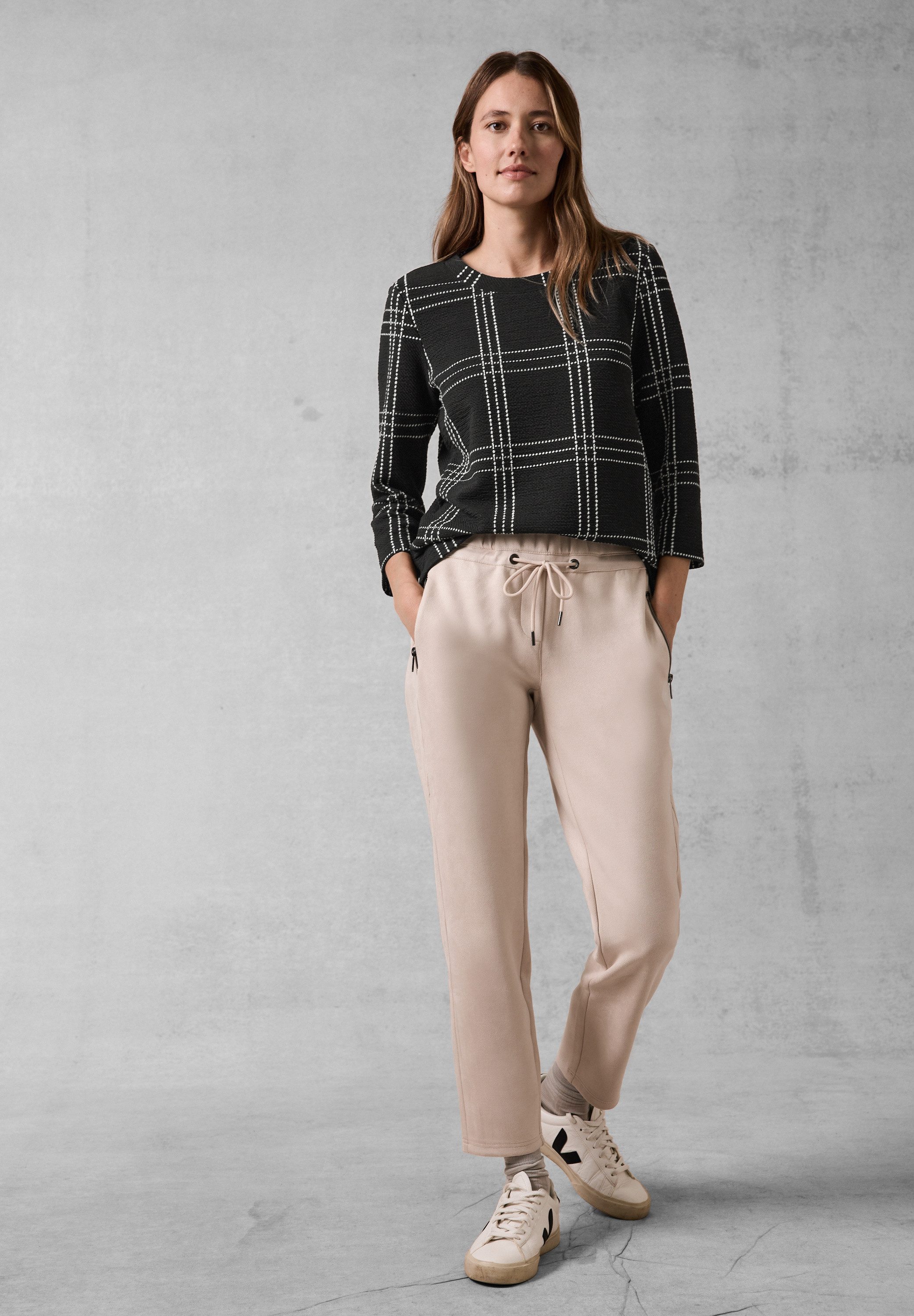 CECIL 3/4-Arm-Shirt aus softem Materialmix