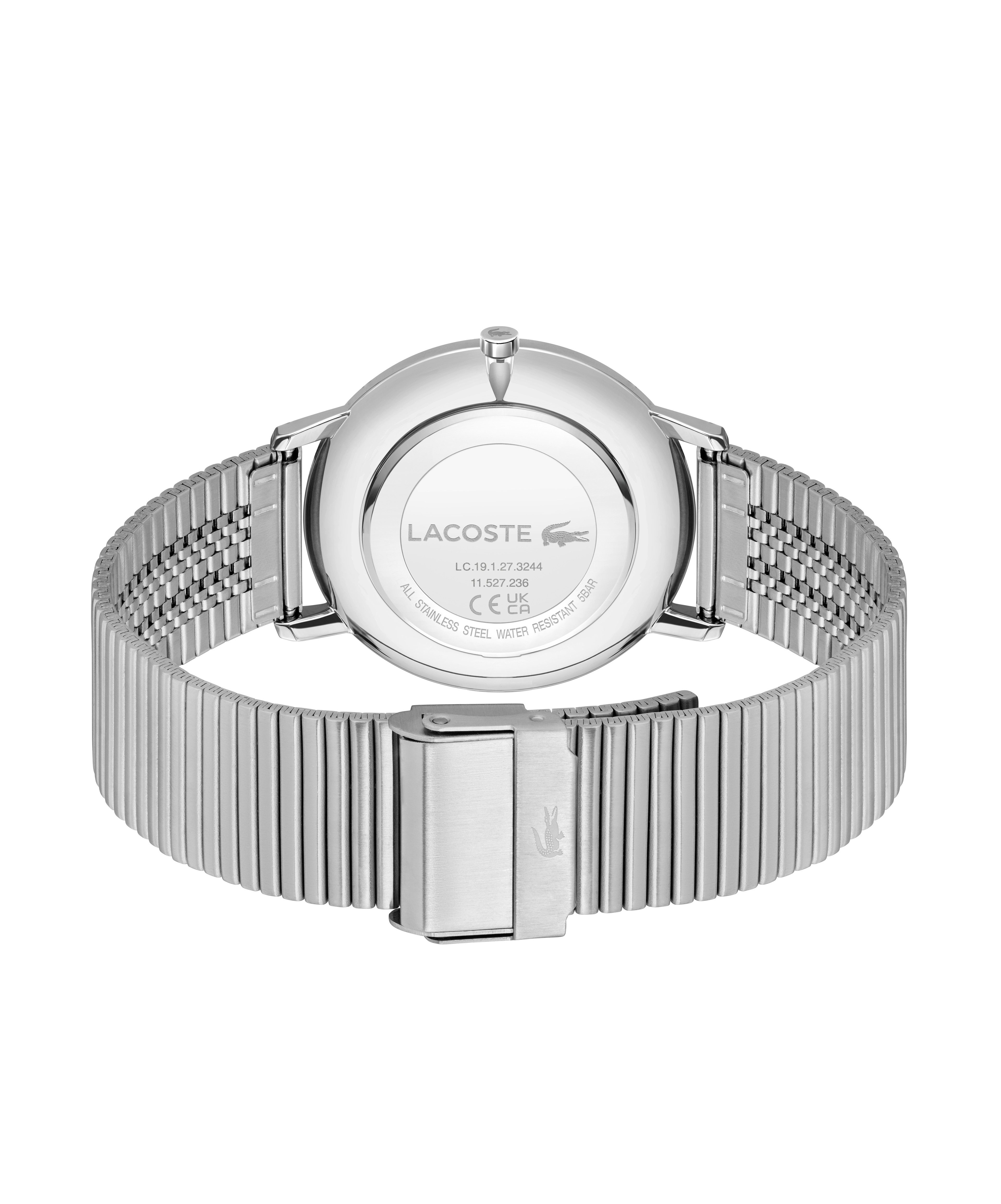 Lacoste Quarzuhr CROCORIGIN 2011474, Armbanduhr, Herrenuhr, Edelstahlarmband, analog