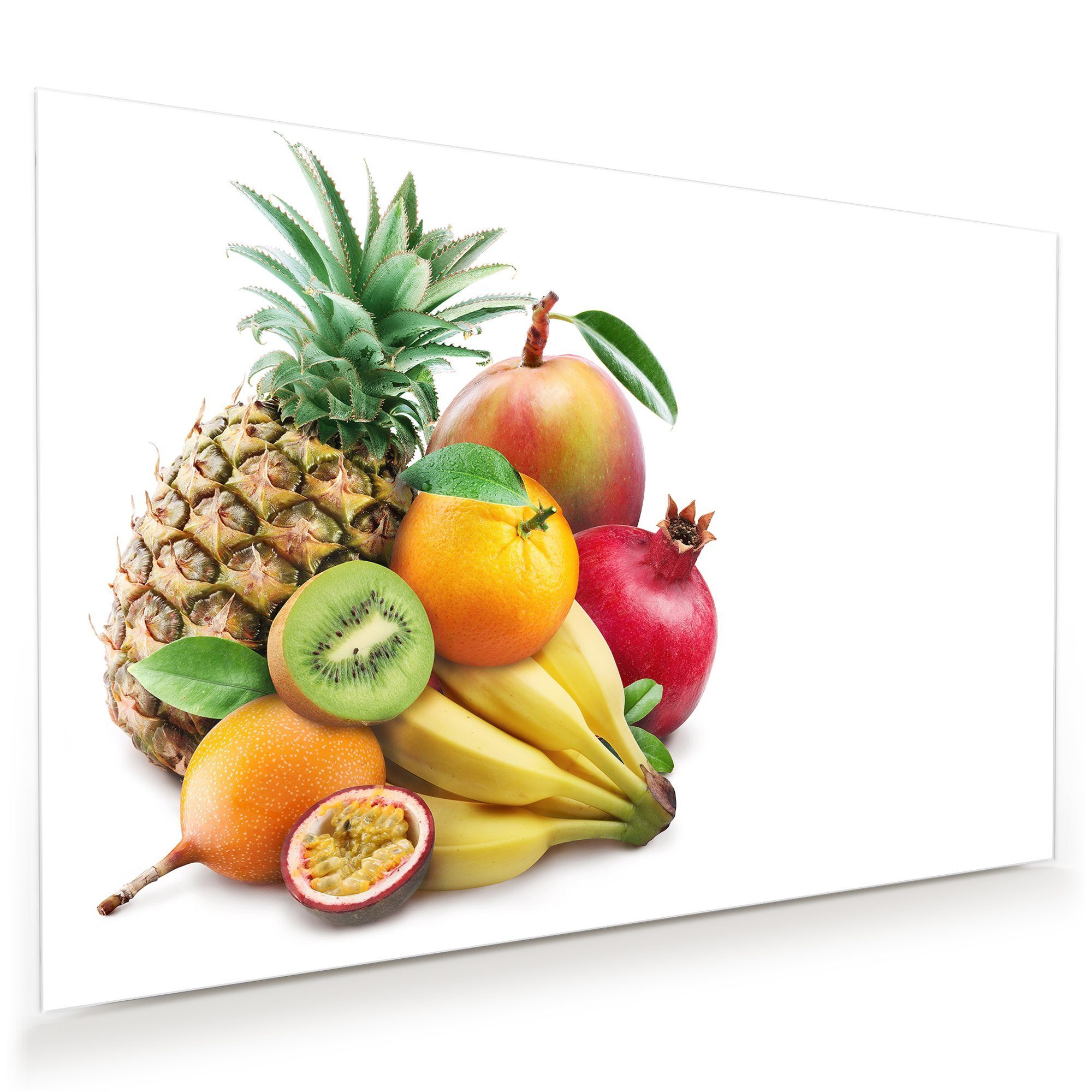 Primedeco Glasbild Wandbild Früchtevariation mit Aufhängung, Früchte