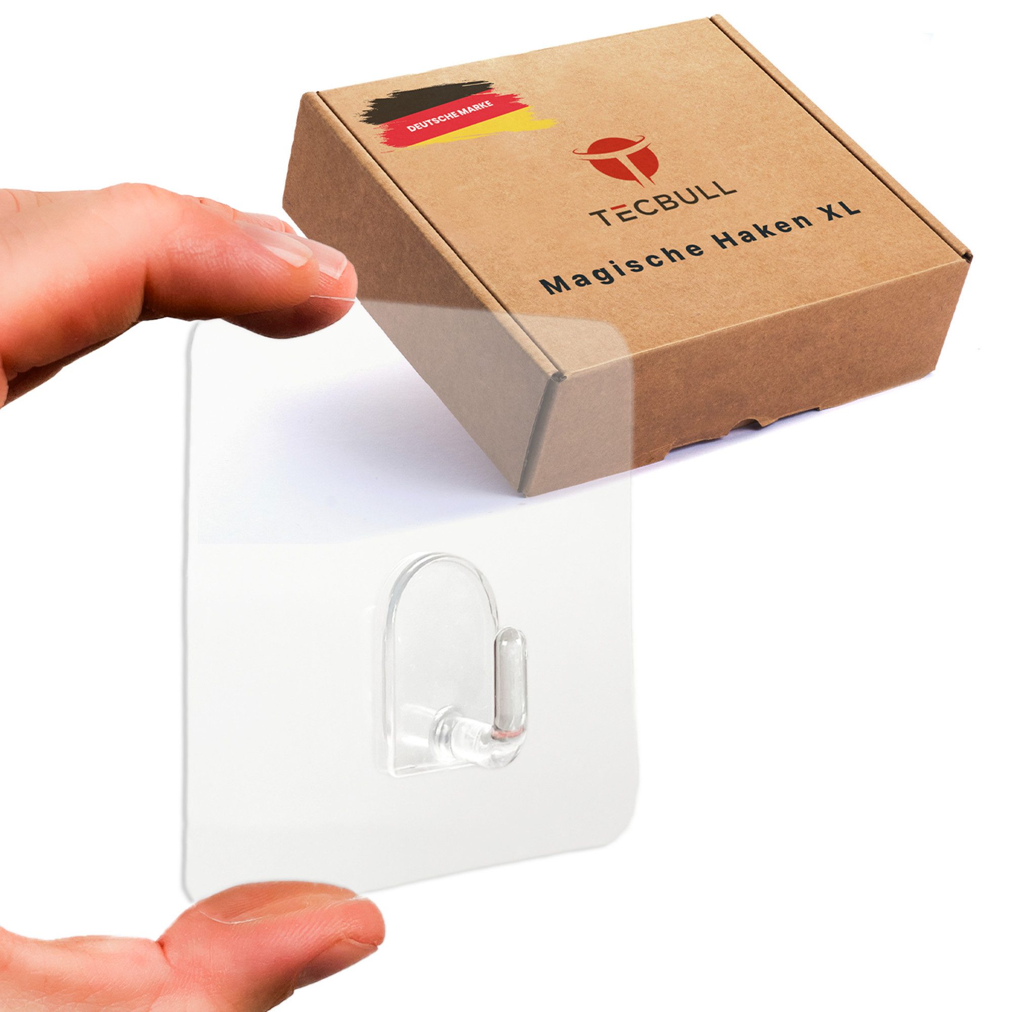 TECBULL Klebehaken Wiederverwendbare Haken XL, transparent, rückstandsfrei günstig online kaufen