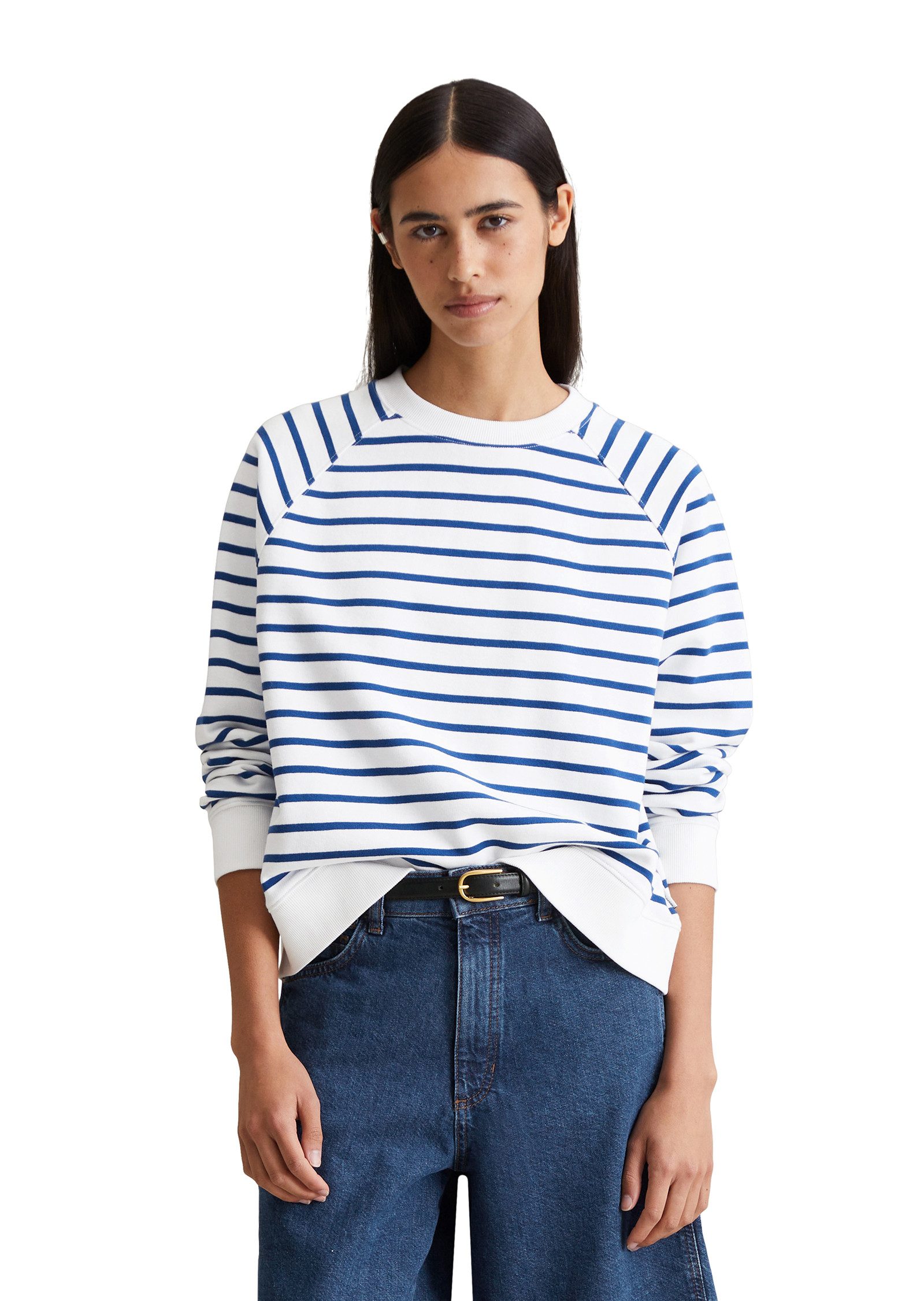 Marc O'Polo DENIM Sweatshirt Raglanärmel, geringelt günstig online kaufen