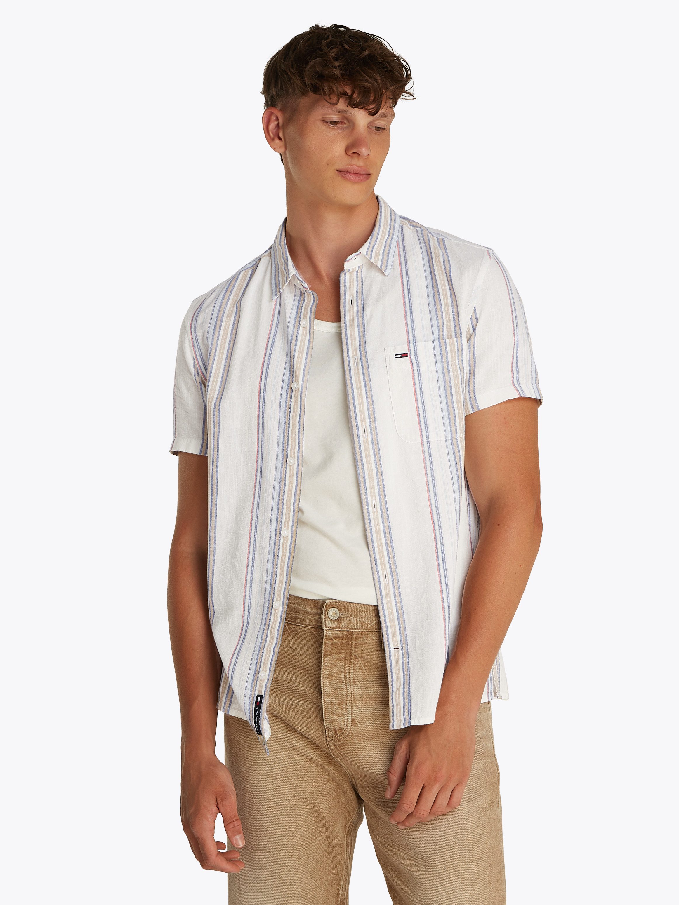 Kurzarmhemd TJM REG SLUB STRIPE SS SHIRT EXT