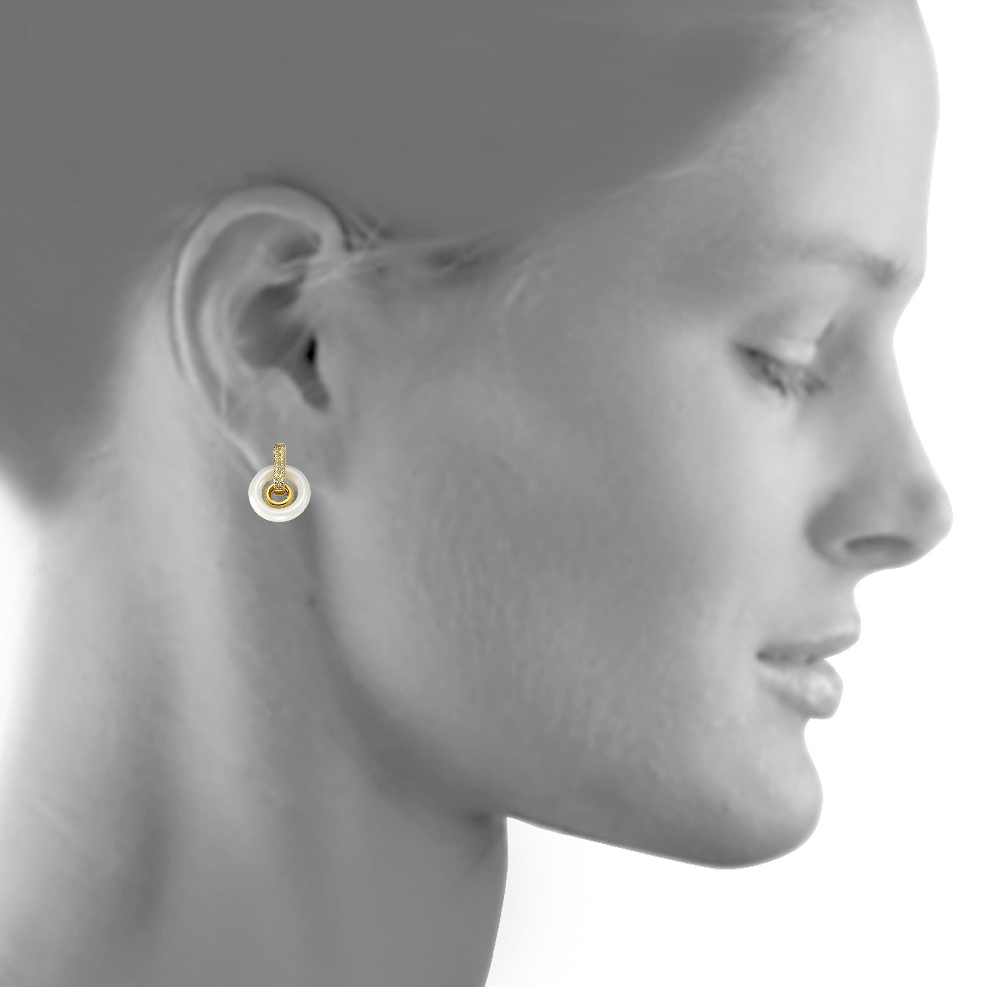 Jacques Lemans Paar Ohrstecker 925/- Sterling Silber vergoldet