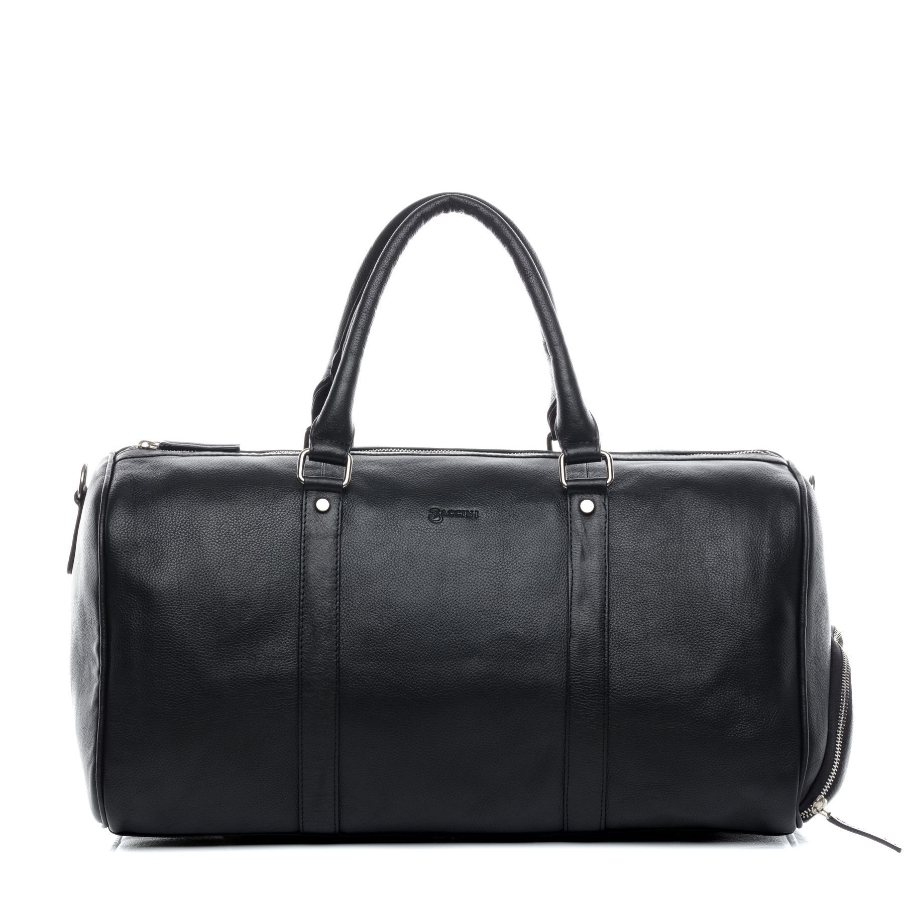 BACCINI Reisetasche Leder Weekender Unisex FLORIAN, Echtleder Reisegepäck für Damen & Herren, Sporttasche XL schwarz