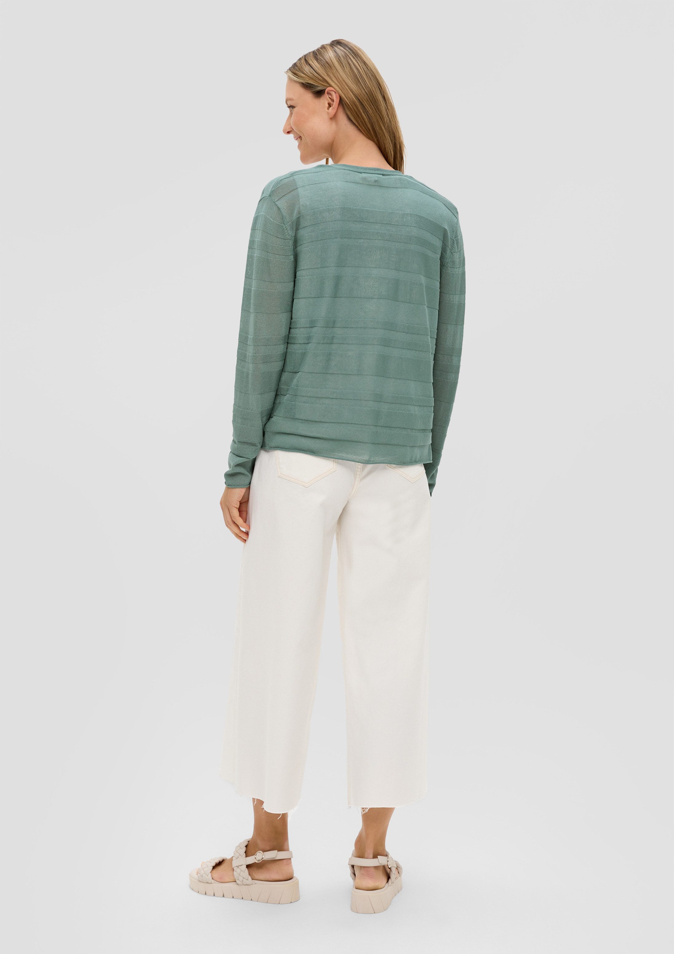 s.Oliver Cardigan Strickjacke Cardigan mit Musterstruktur