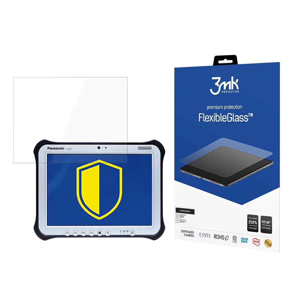 3MK Displayschutzglas Tablet Displayschutzglas für Panasonic FZ-G1, Spar-Set, 1 Stück, Stoßfest, kratzfest, antibakteriell, ölabweisend
