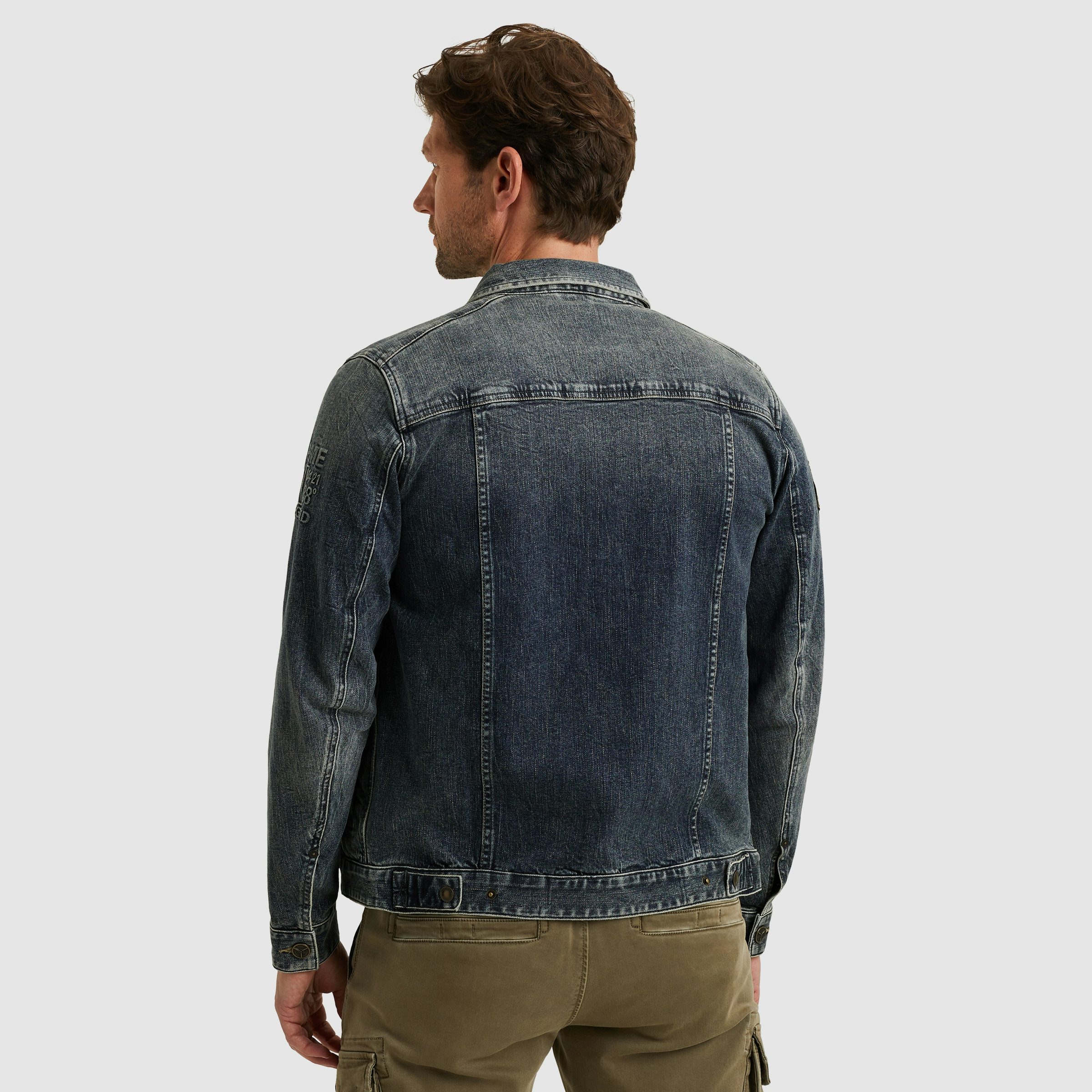 PME LEGEND Jeansjacke mit Logo Stickerei