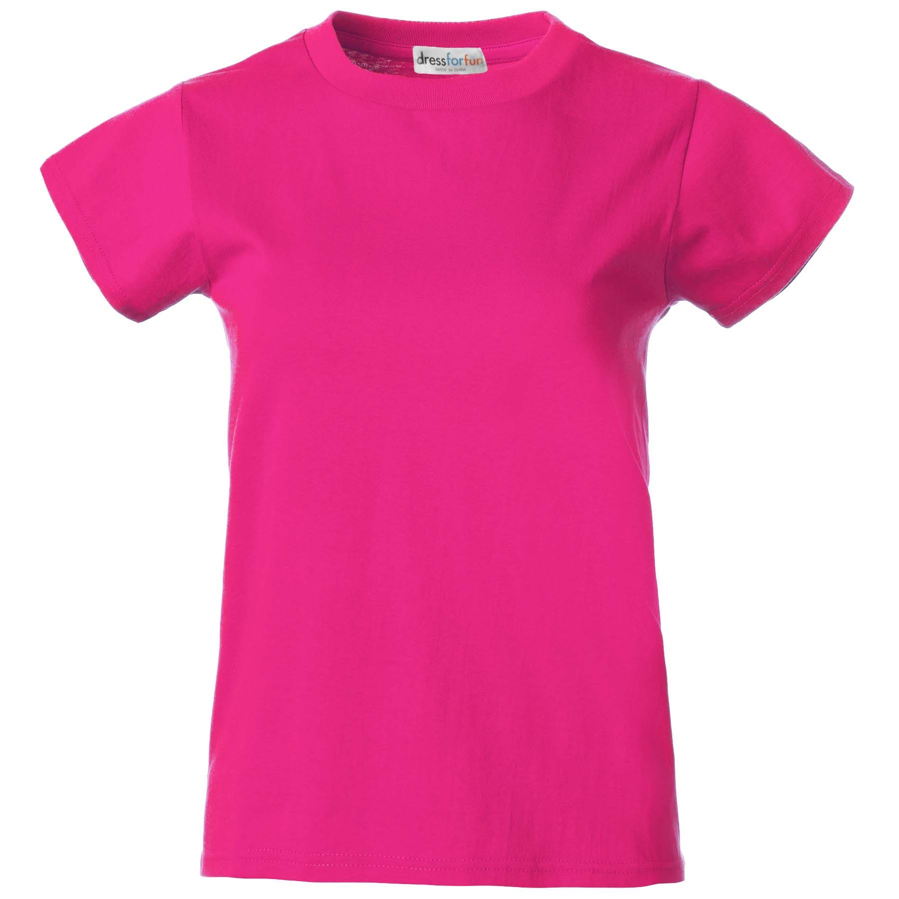 dressforfun T-Shirt Kurzarmtop, Für viele Outfits & Auftritte, Rundhals mit (Freizeitoberteil, Konfektionsgröße XL in pink) Einfarbiges T-Shirt für Frauen, Fest – Bild 2 von 5
