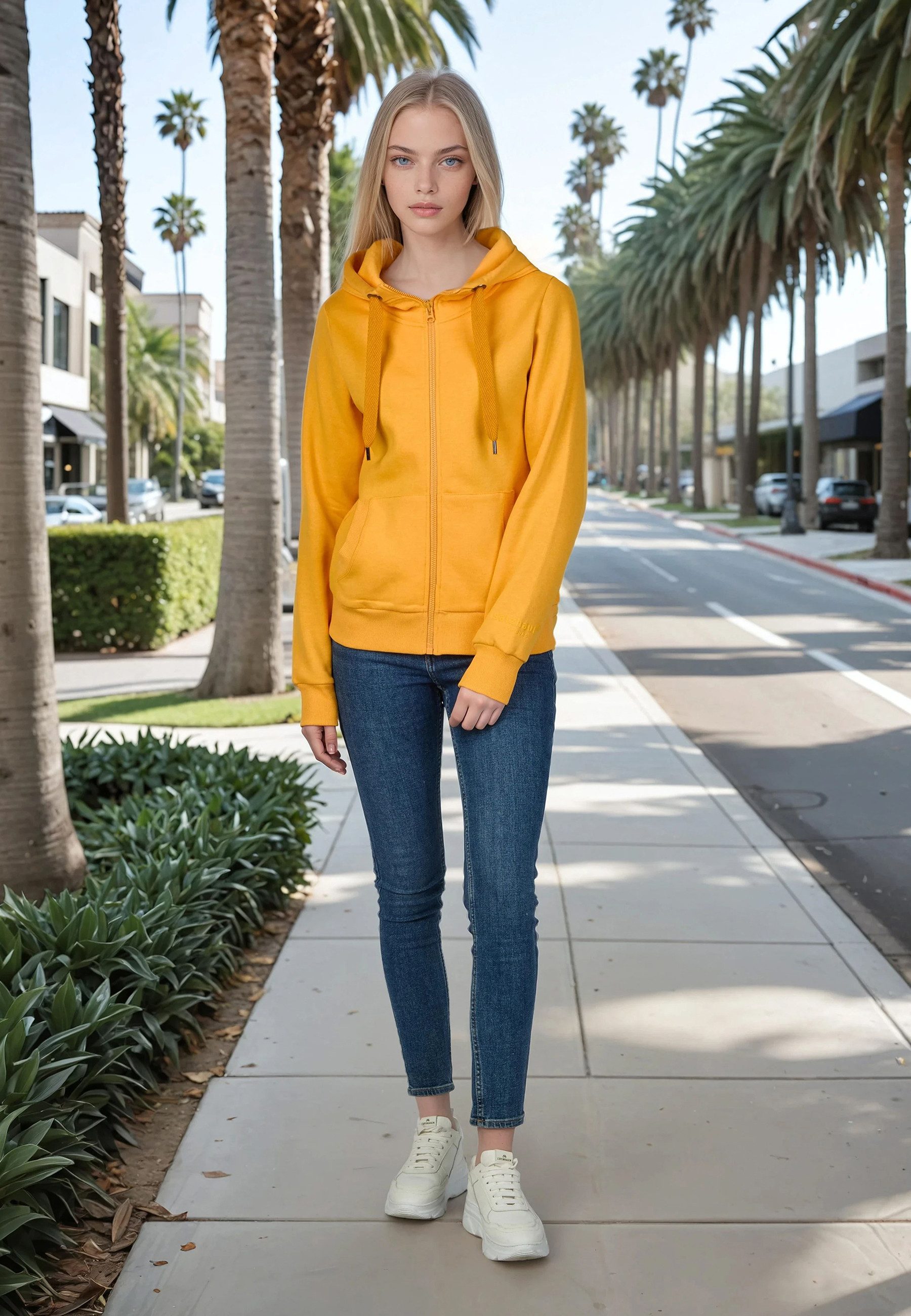 salzhaut Sweatjacke SÖÖTE Damen Tailliert komfortabler Fit, nordisch klar – entspannter Look mit Haltung