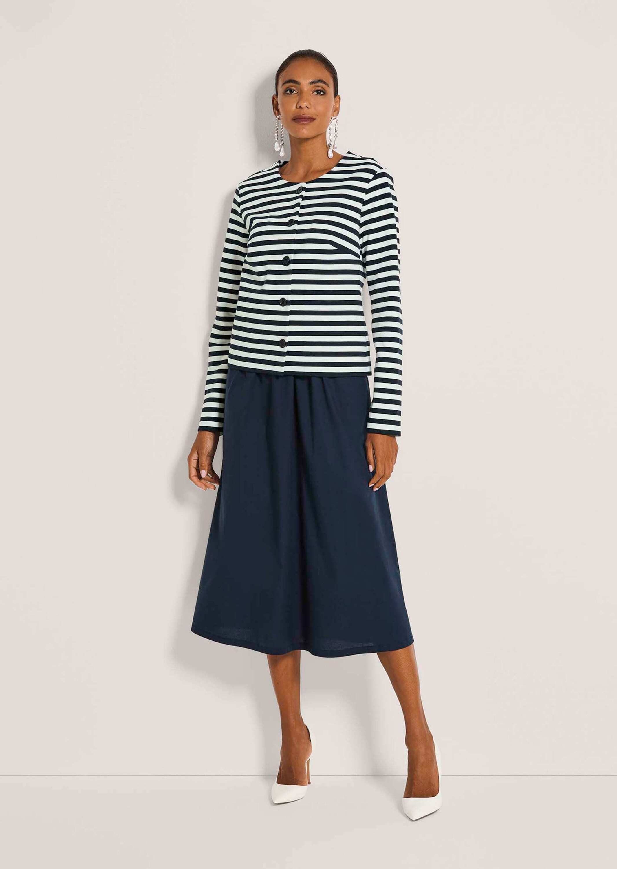 MADELEINE Langarmshirt Maritimer Blazer im Streifenlook, Langarm Gestreifte günstig online kaufen