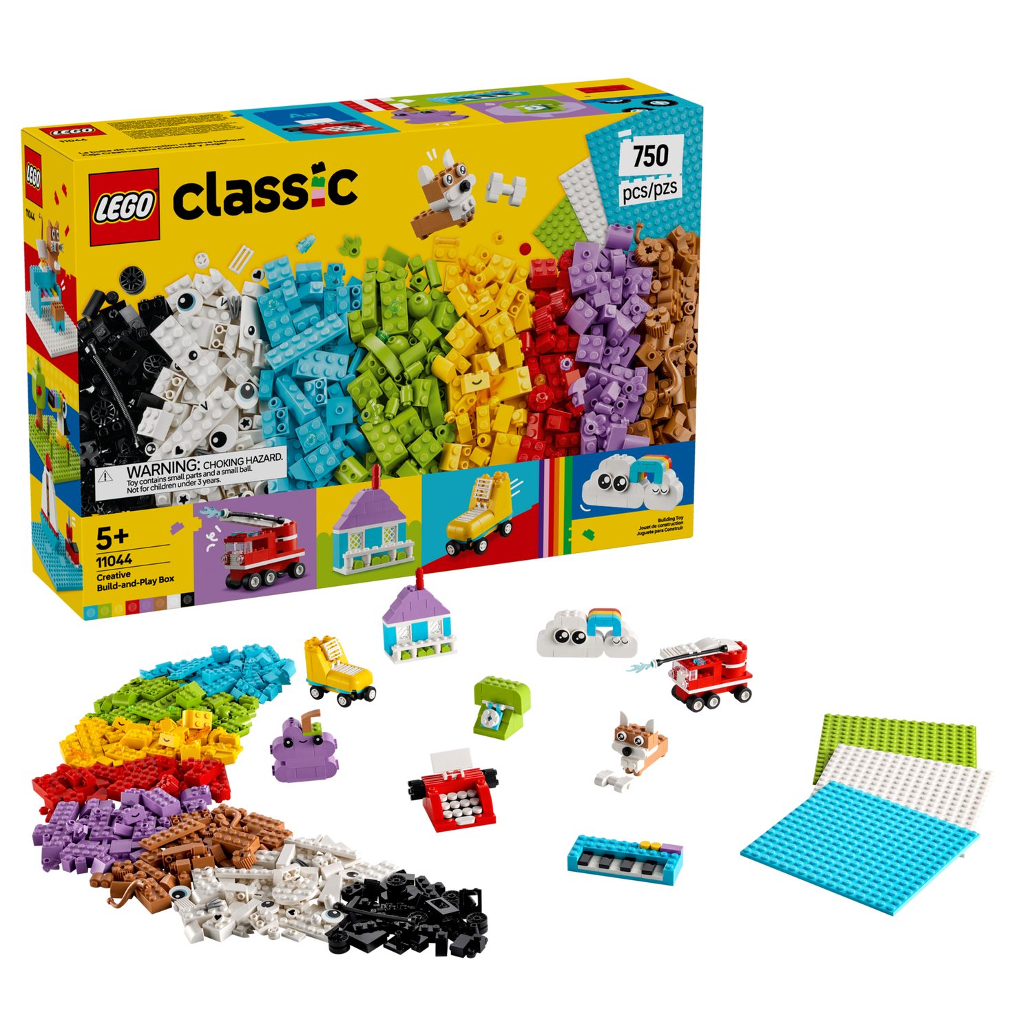 LEGO® Classic 11044 Kreativset zum Bauen und Spielen Spielbausteine, (Set, 750 St., Set)