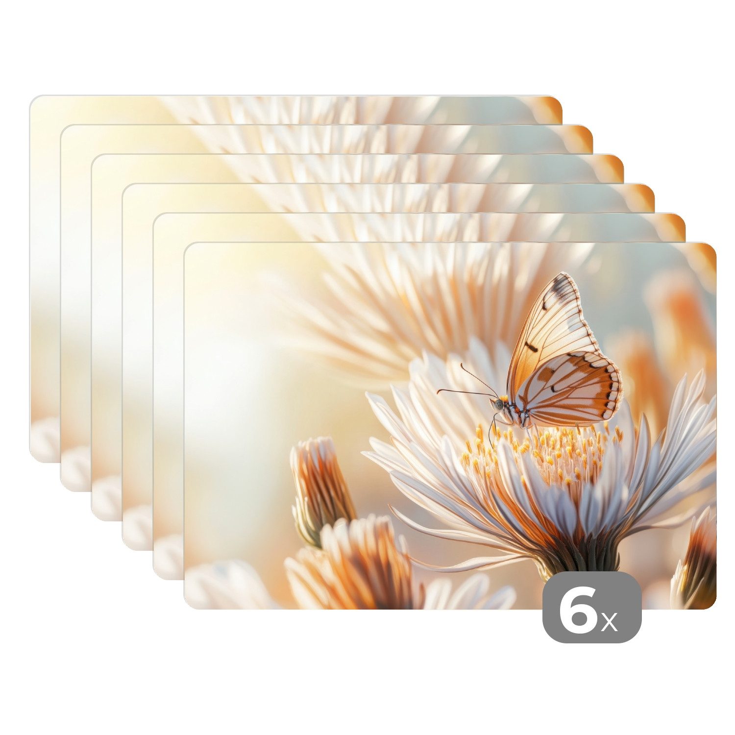 MuchoWow Platzset Schmetterling - Blume - günstig online kaufen