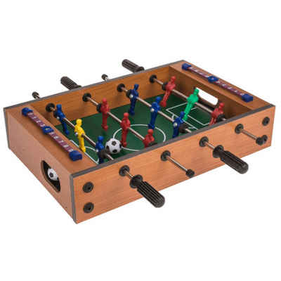 Out of the Blue Mini-Tischkicker Tischfußballspiel mit Bällen und Punktzähler Spielfeld mit Holzrahmen, im Geschenkkarton