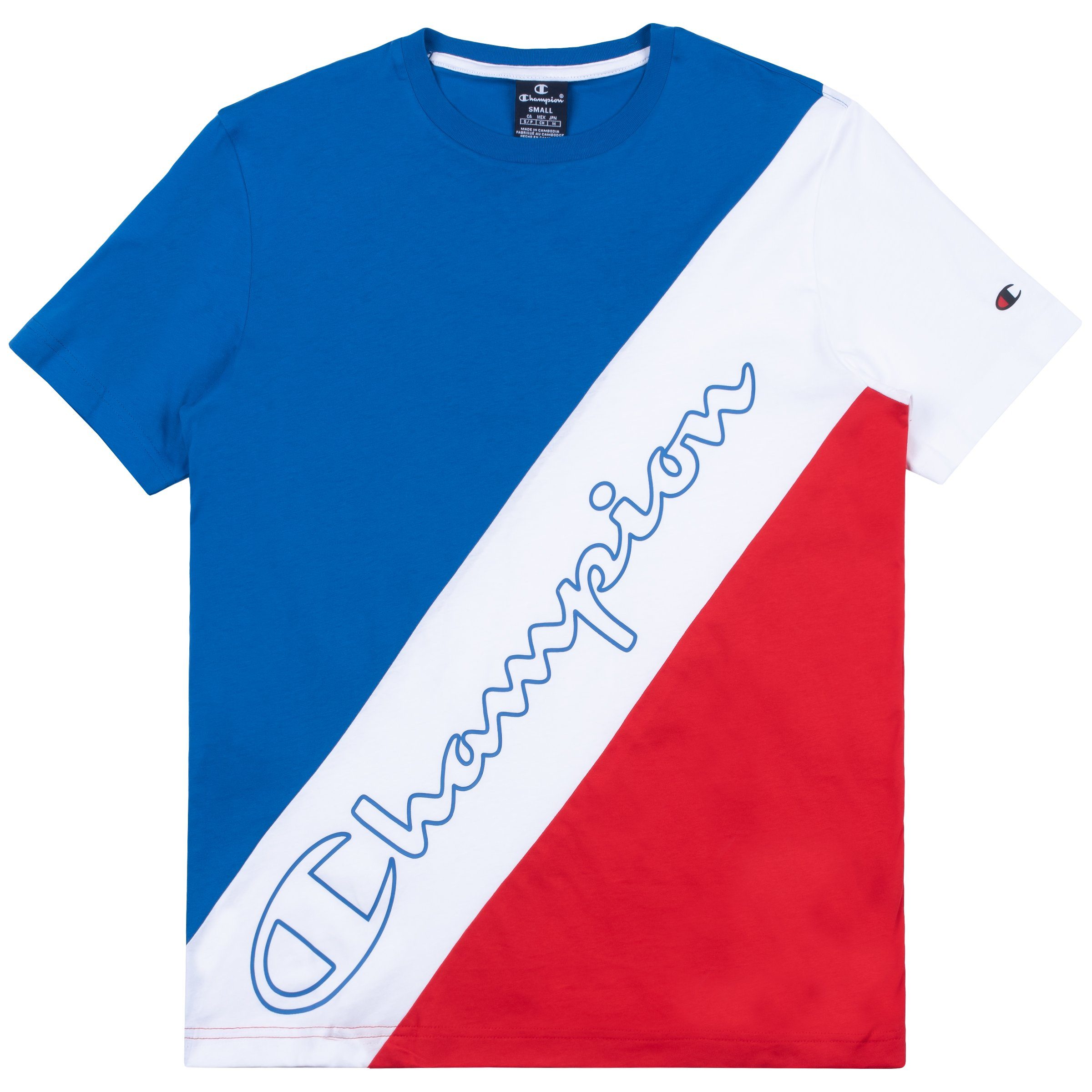 Champion T-Shirt Champion Herren T-Shirt Crewneck 214243 Adult olb/wht/hrr