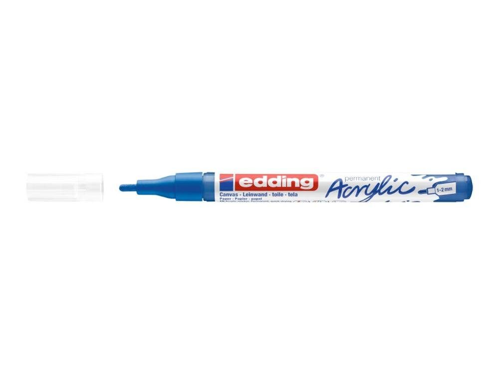 Acrylmarker 'Acrylic Permanentmarker fein edding Rundspitze enzianblau edding 5300'