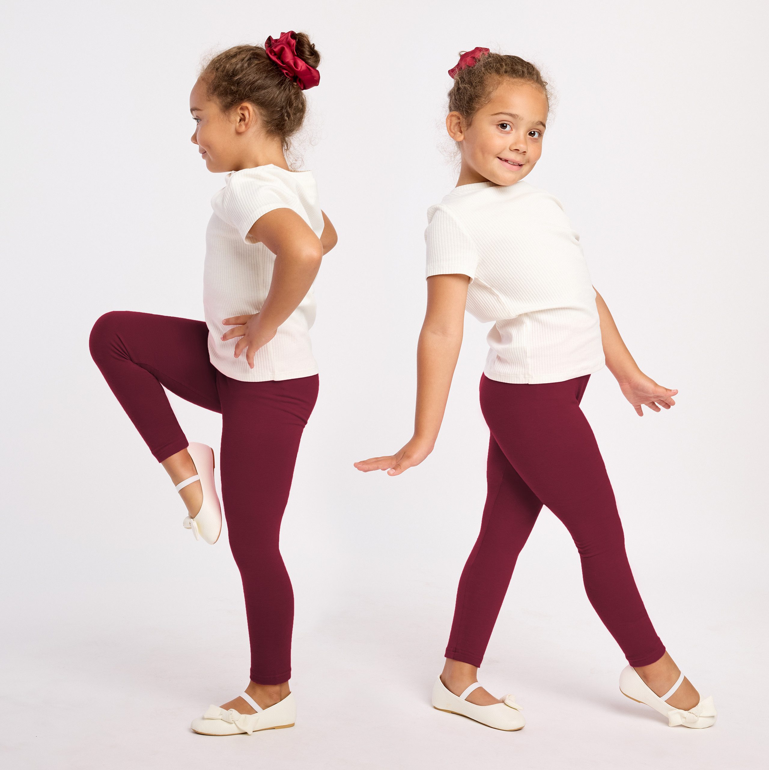 Merry Style Leggings Mädchen Lange Hose Freizeithose mit weitem Bein MS10-130 (1-tlg) elastischer Bund – Bild 2 von 5