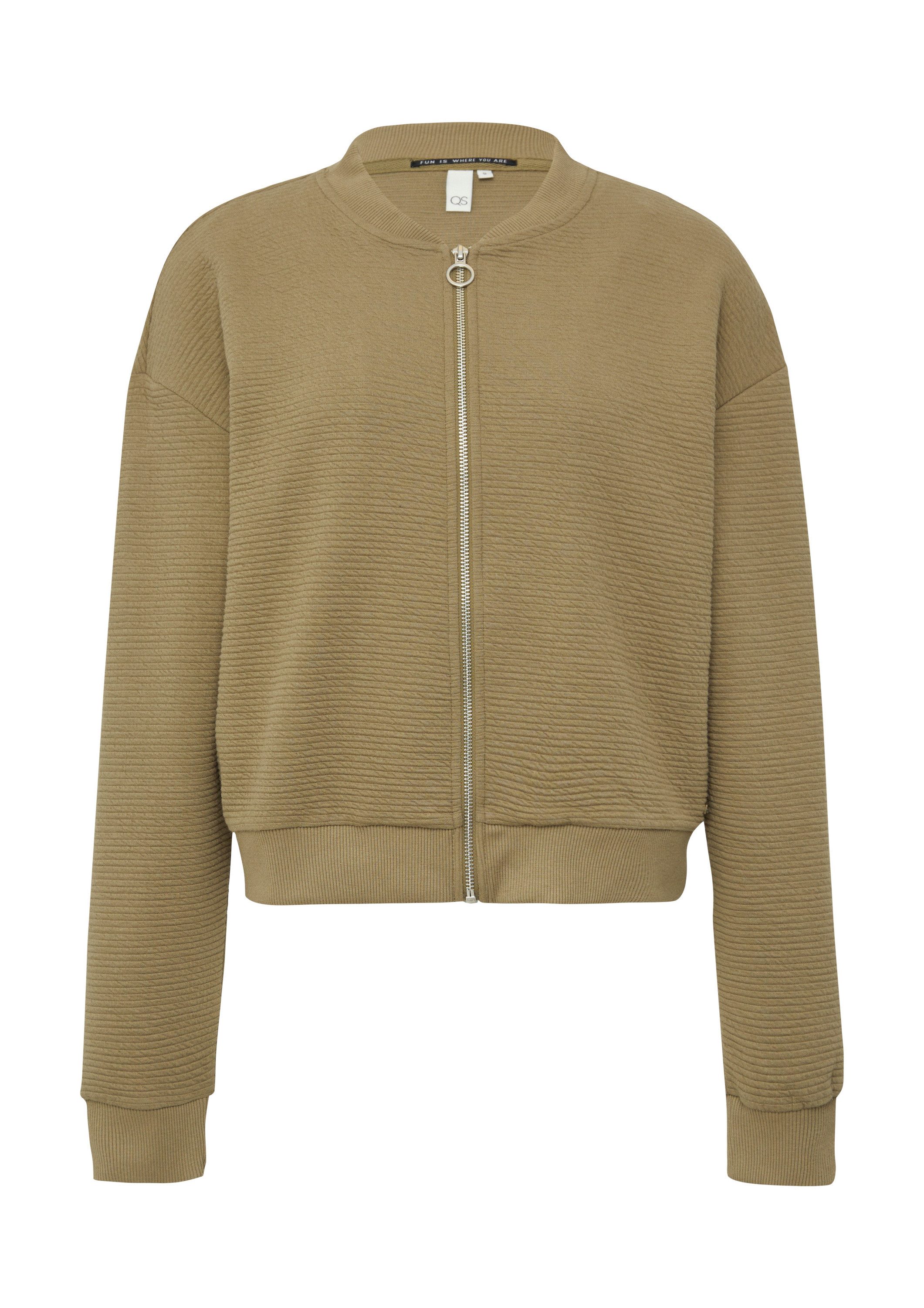 QS Sweatjacke Sweatshirt Sweatjacke im Blouson-Style günstig online kaufen