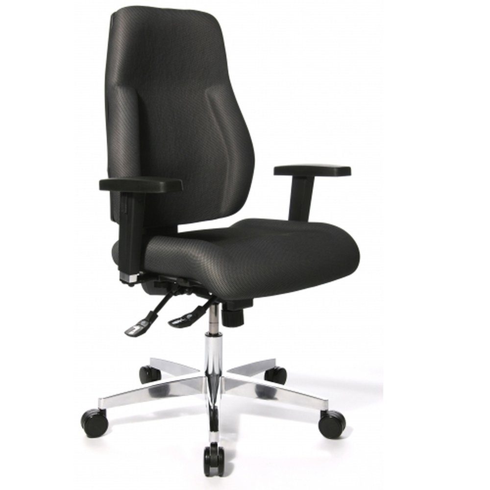 Drehstuhl Bürostuhl AL.G3 St), P91 Profi Stoff ergonomisch (1 Schreibtischstuhl TOPSTAR Grau