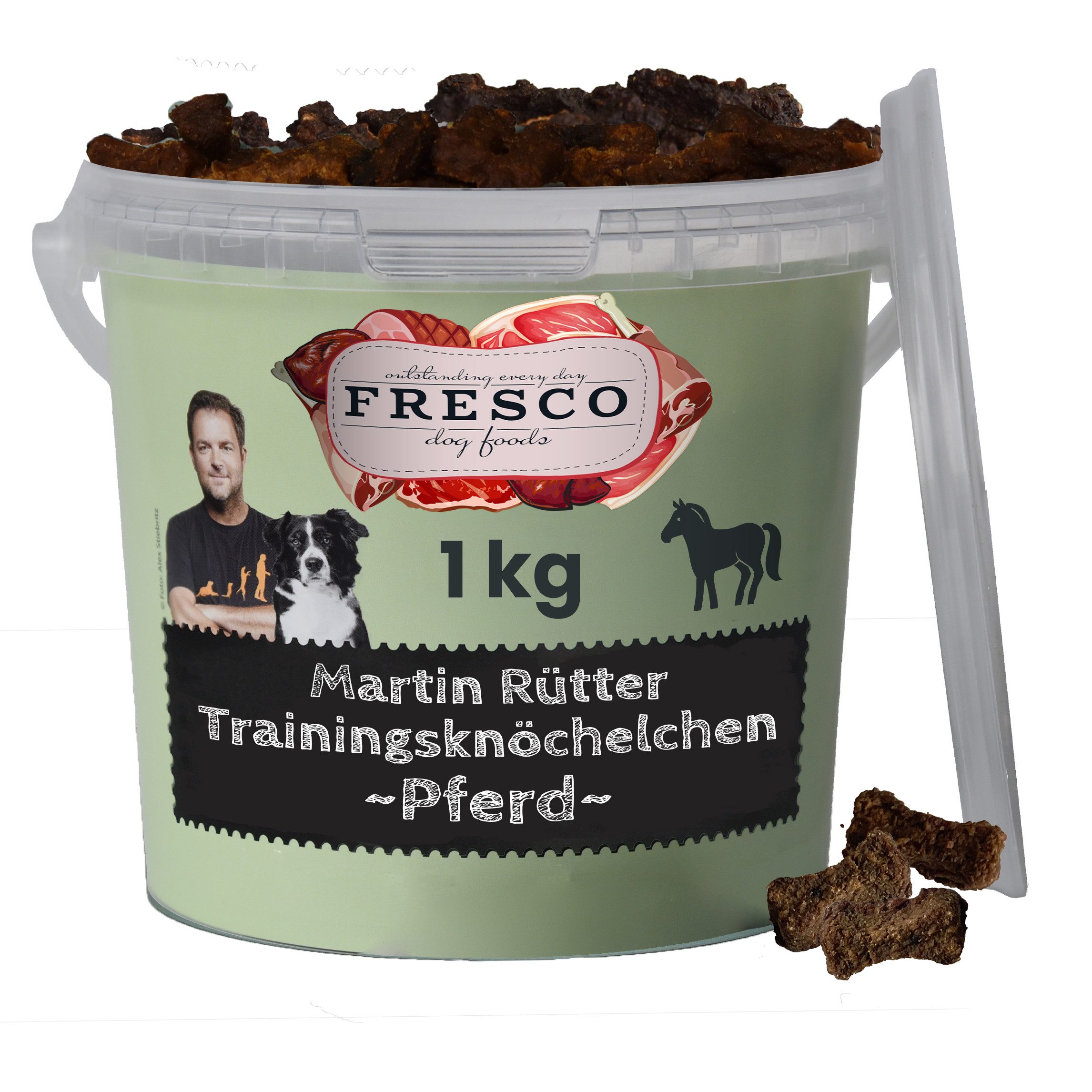 Fresco Dog Martin Rütter Trainingsknöchelchen 1kg, Hunde Leckerli Pferd, Snack für: Hunde, Hypoallergen, getreidefrei & zuckerfrei