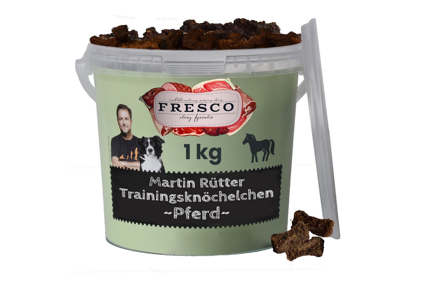 Fresco Dog Martin Rütter Trainingsknöchelchen 1kg, Hunde Leckerli Pferd, Snack für: Hunde, Hypoallergen, getreidefrei, hoher Fleischanteil