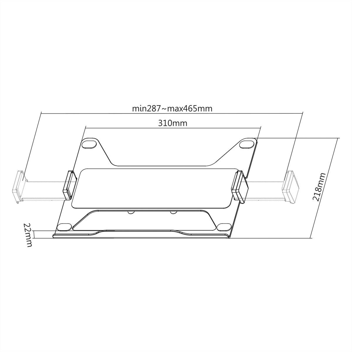 VALUE Monitor-Halterung Universal Notebook-/Tablet-Halterung, VESA kompatibel, (flexibel)
