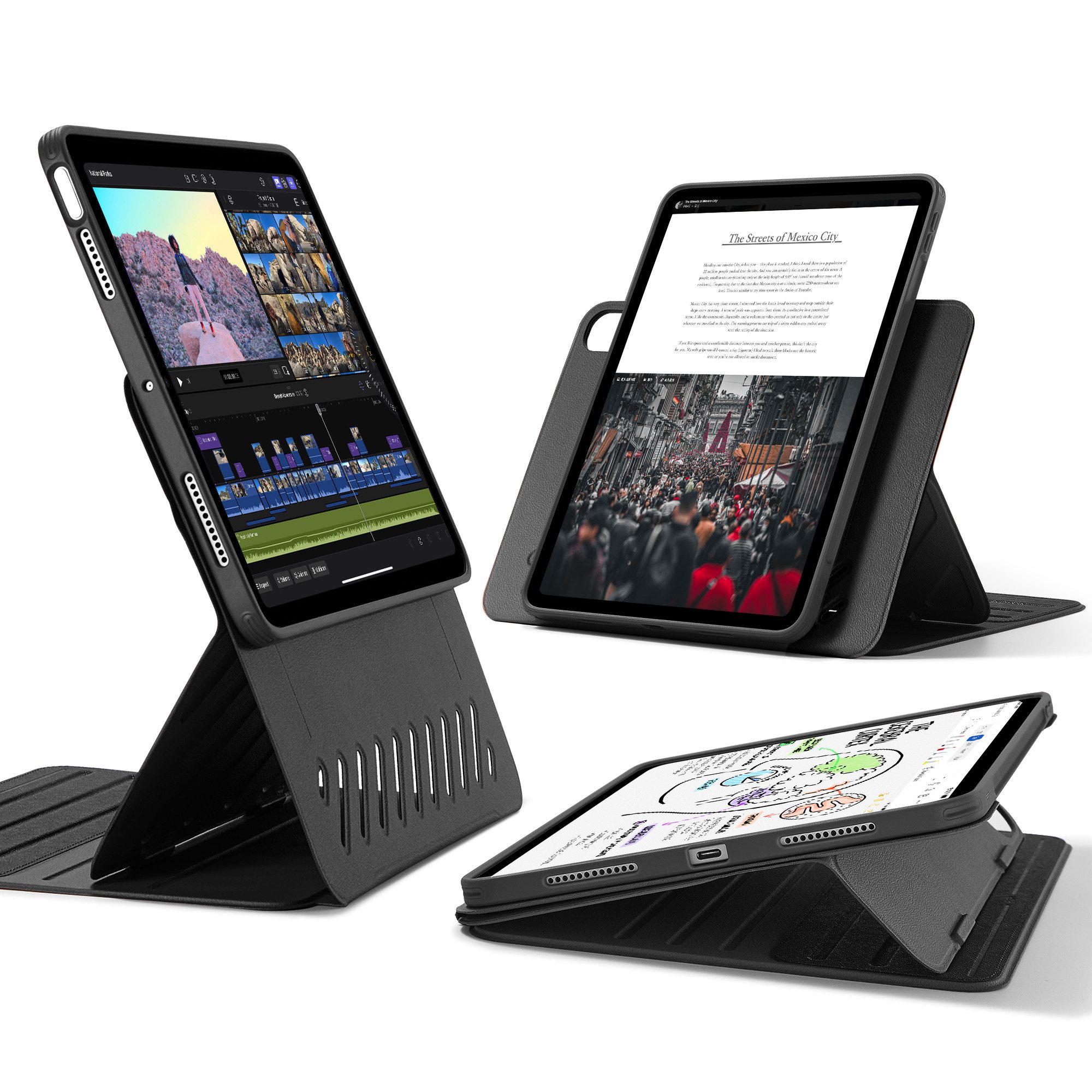 ESR Tablet-Hülle Shift Magnetic Case für iPad Air 11" (2026 & 2025) 28 cm (11 Zoll), ultrastabieler Ständer, Erhöhte Bildschirmansicht