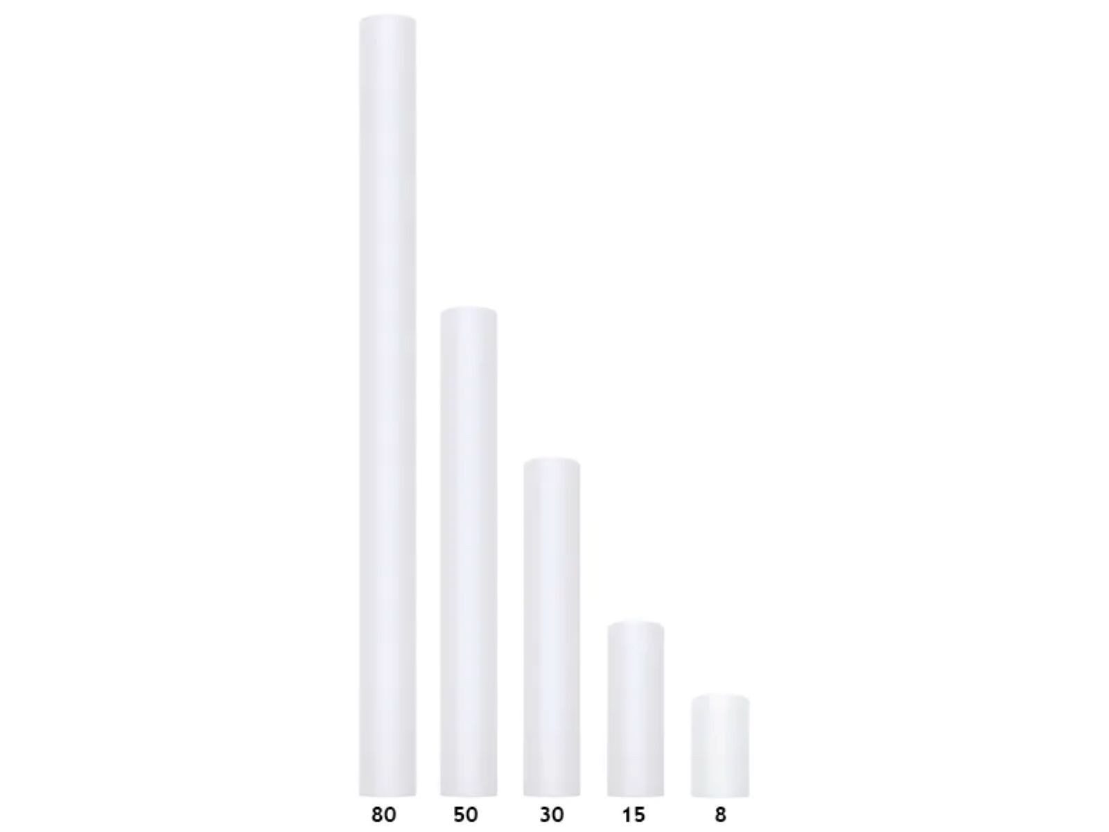 partydeco Hängedekoration Dekostoff Tüll 0,15m x 9m Weiß – Bild 3 von 3