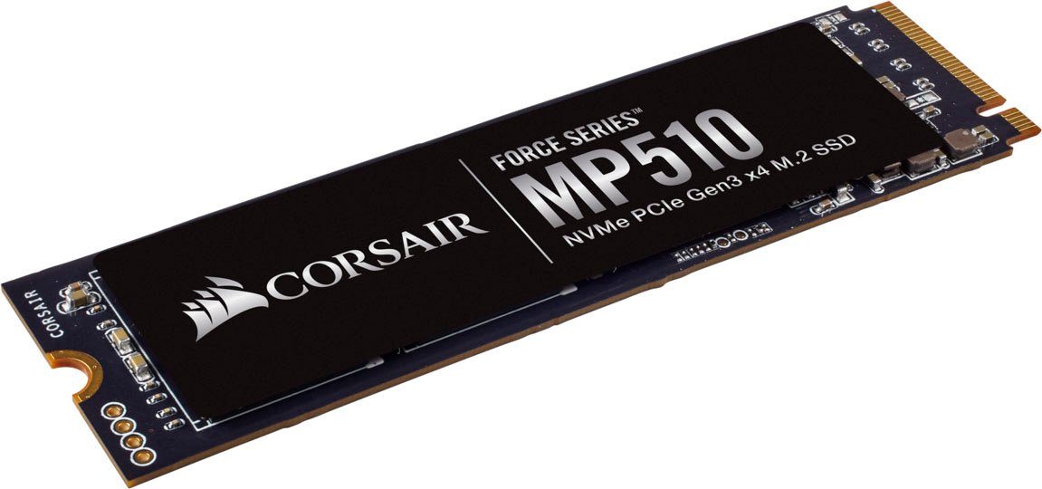Corsair Force Series MP510 960 GB SSD interne SSD (480 GB) 3480 MB/S  Lesegeschwindigkeit, 2000 MB/S Schreibgeschwindigkeit, Datentransferrate:  Lesen: 3.480 MB/s, Schreiben: 2.000 MB/s