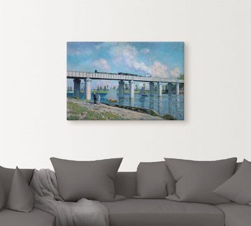 Artland Leinwandbild Die Eisenbahnbrücke von Argenteuil., Brücken (1 St), auf Keilrahmen gespannt