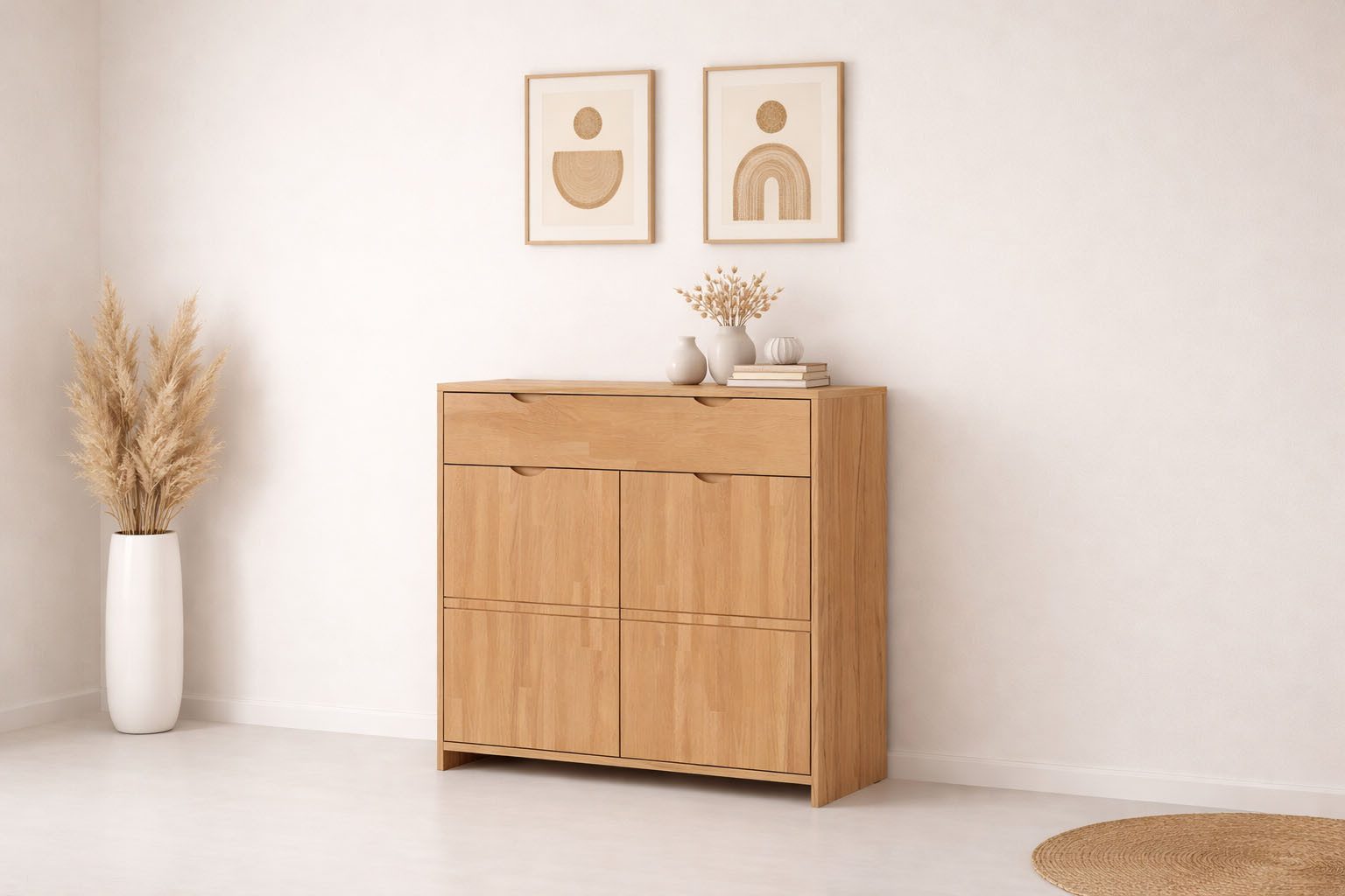 OTTO home Mehrzweckschrank Maximus: 1Sofclose Schublade, 3 Fächer und 2 variable Einlegeboden B/T/H:96/38/90cm, Fronten&Oberdeckel Massivholz, Korpus aus Melamin