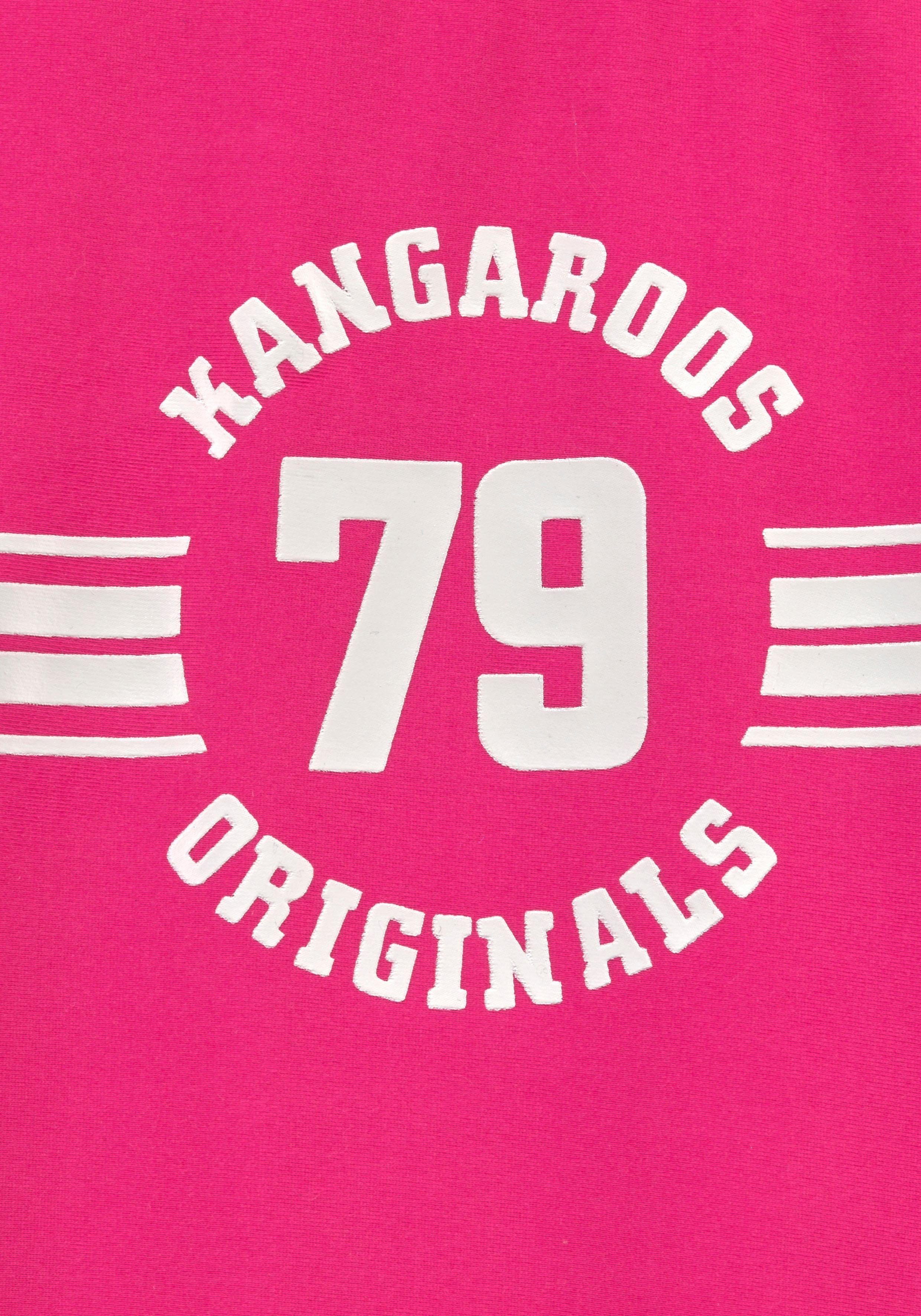 Sporty Badeanzug Frontdruck KangaROOS sportlichem mit pink
