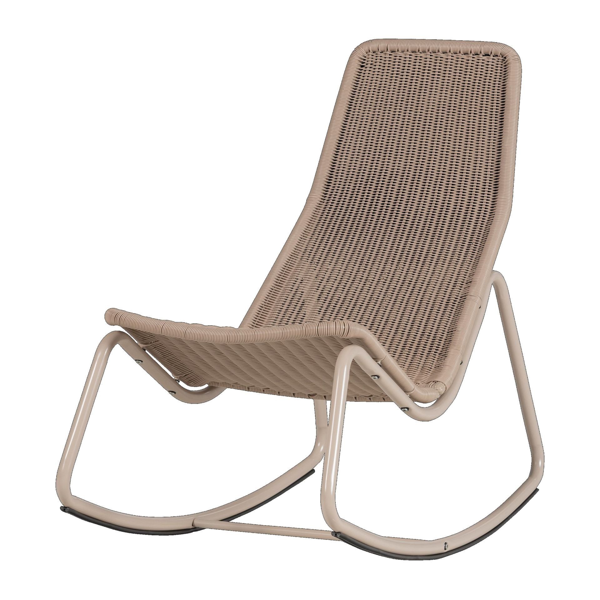 WOOOD Schaukelstuhl Retro Tom Outdoor Metallgestell