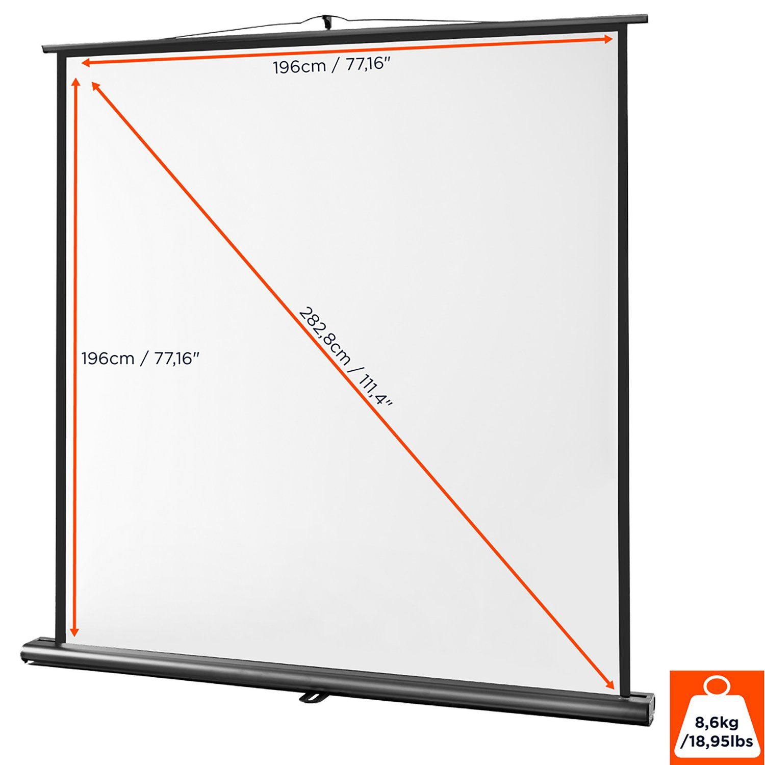 Celexon Professional Pull-Up-Leinwand (schwarze Rückseite)
