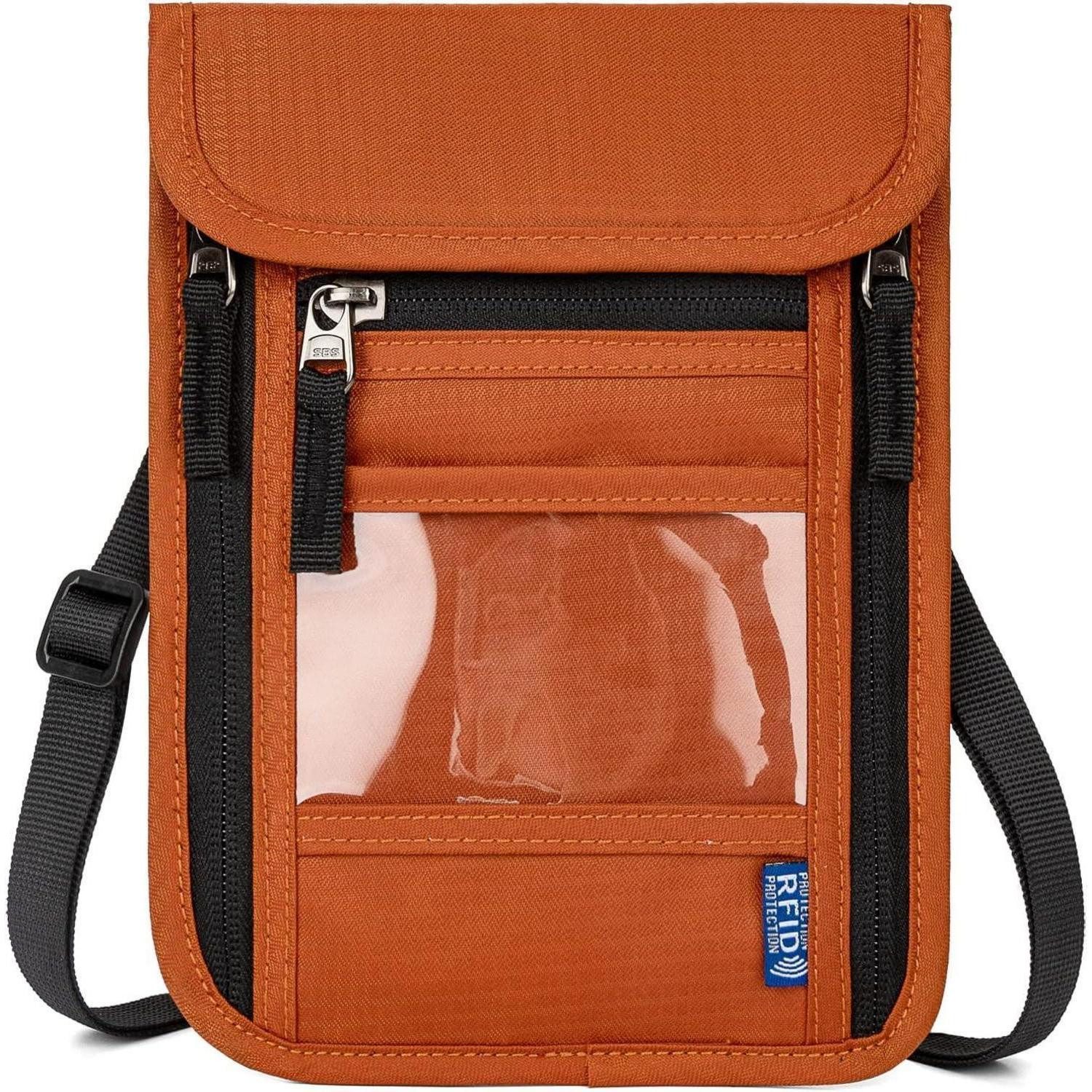 LuxusKollektion Brustbeutel Brustbeutel RFID Schutz Mehrere Taschen Reisegeldbeutel Brusttasche