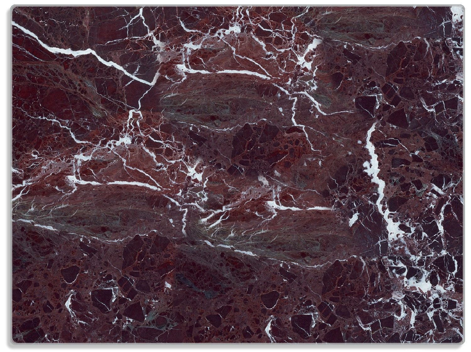 Wallario Schneidebrett Roter Marmor-Optik, ESG-Sicherheitsglas, (inkl. rutschfester Gummifüße 4mm, 1-St), 30x40cm