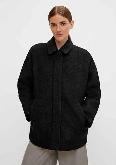 Comma Kurzjacke Wollmix-Mantel aus Boucléware