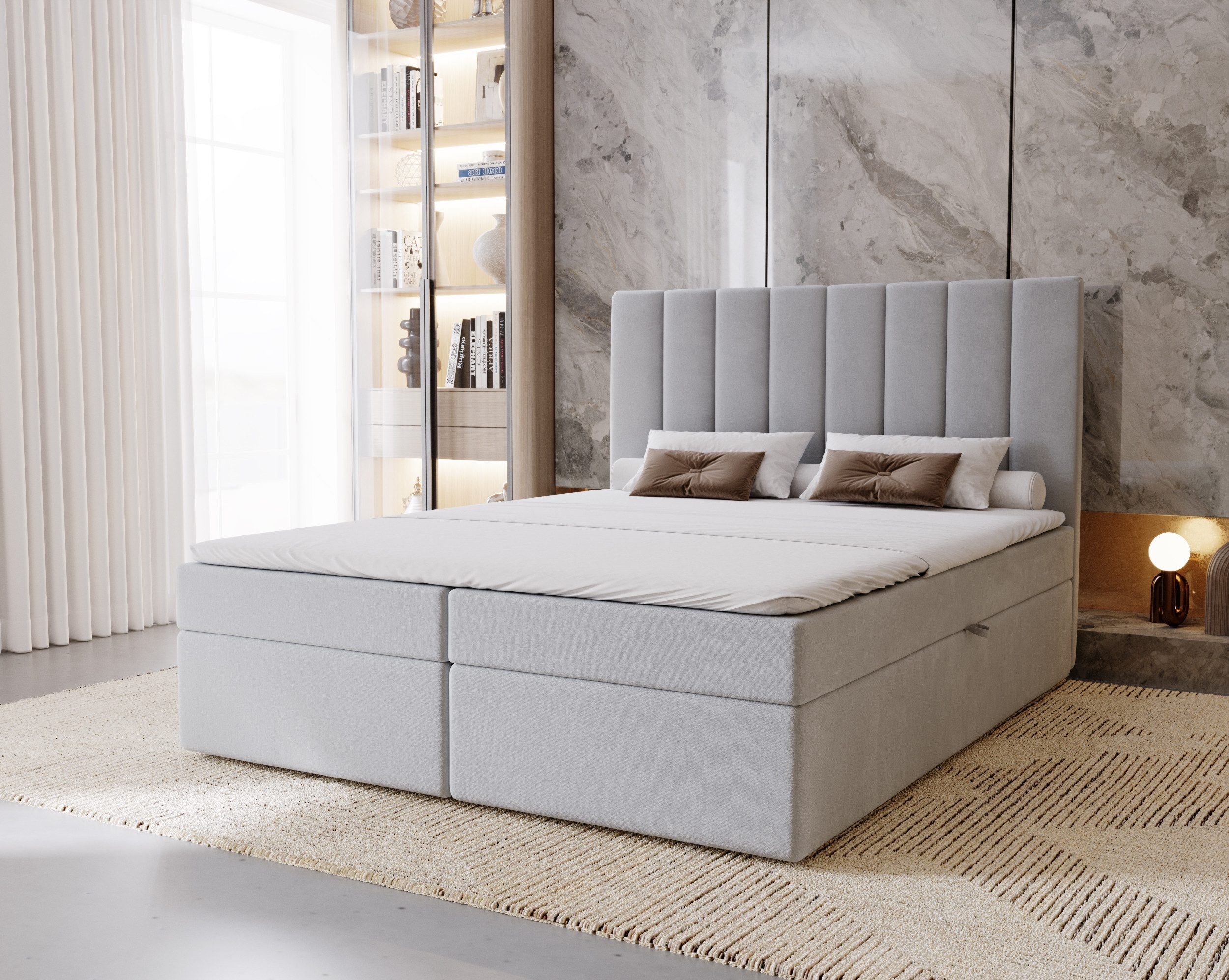 MARPUR Boxspringbett NERO BOX (Boxspringbett mit Bettkasten und Kopfteil, F günstig online kaufen