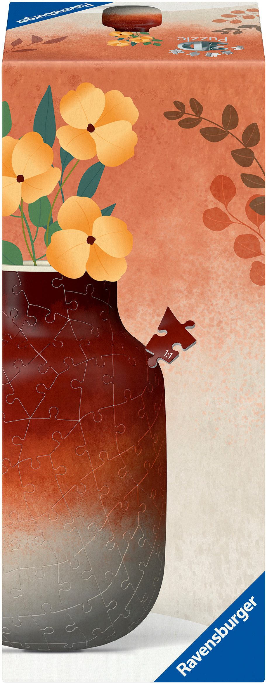 Ravensburger 3D-Puzzle Vase Gradient Brick-Red, 162 Puzzleteile, Made in Europe